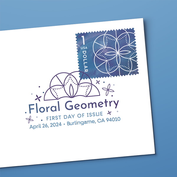 2024 Floral Geometric stamp