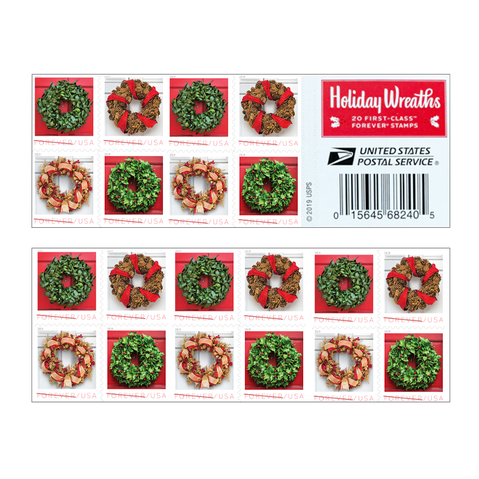 Holiday Wreaths Stamps