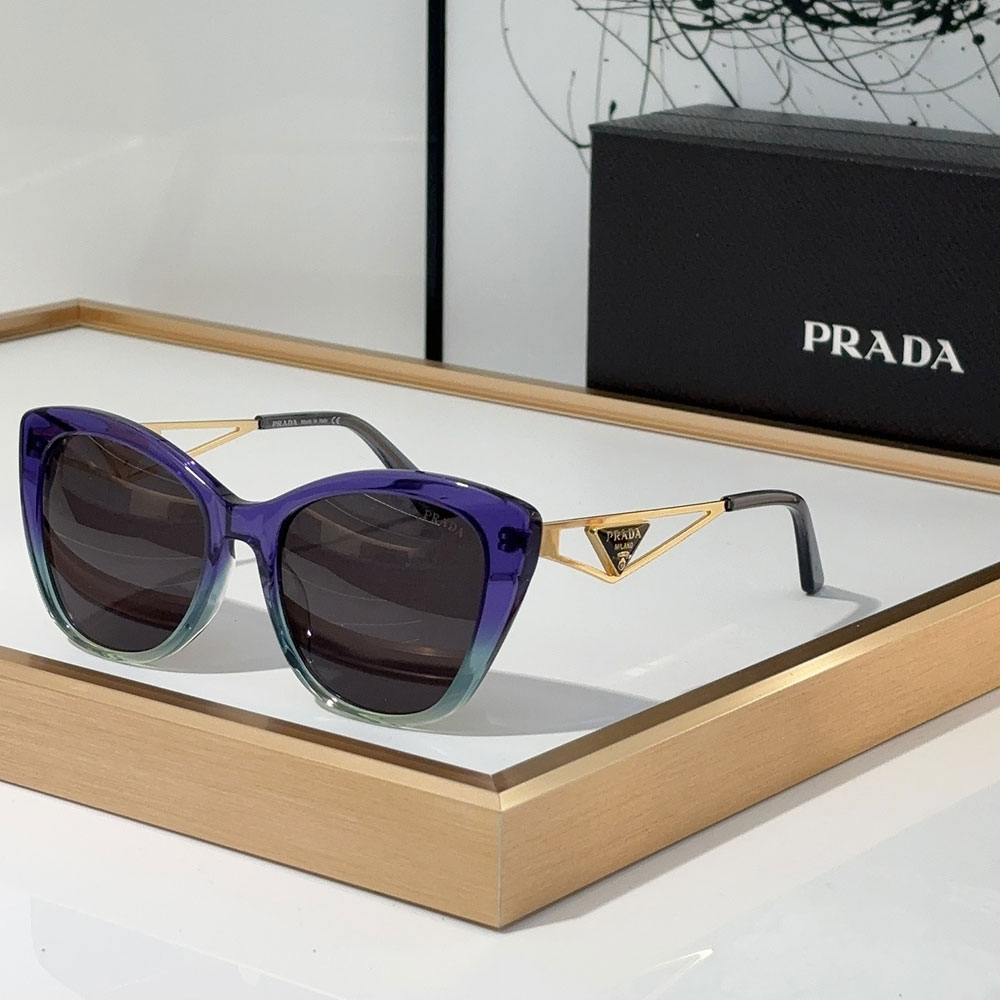 Prada Mirror leg Hollowed Out Stereoscopic Logo  sunglasses Top quality （Replica）