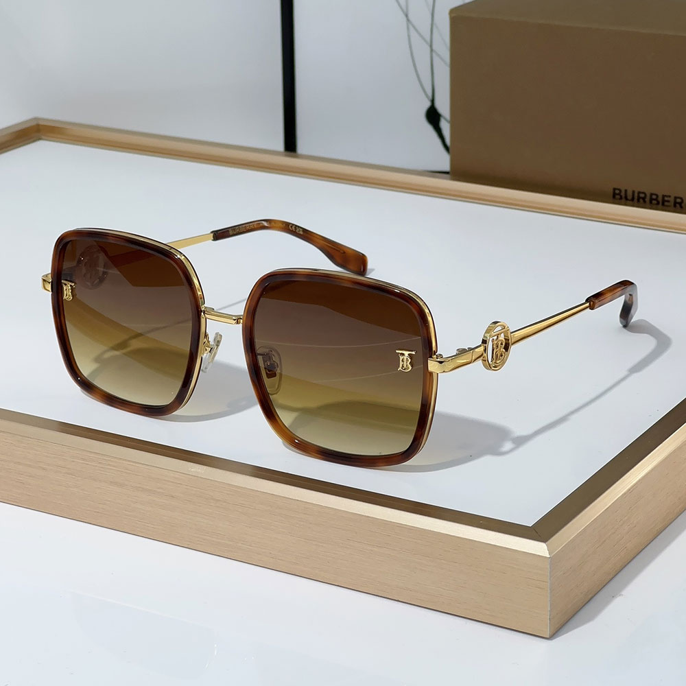 Buberry  Slim Hollowed out Logo on Mirror legs Sunglasses Top quality （Replica）