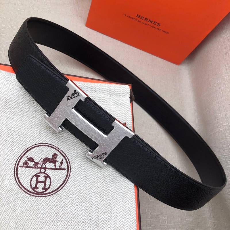 Hermes H Belt Buckle & Reversible Black For Women, Women Belt 380MM