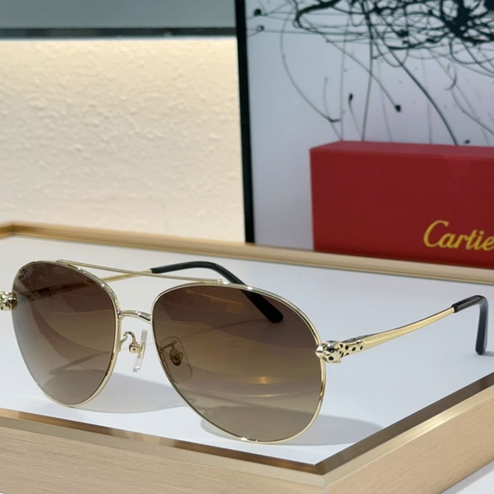 Cartier Metal frame Sunglasses Top quality (Replica)