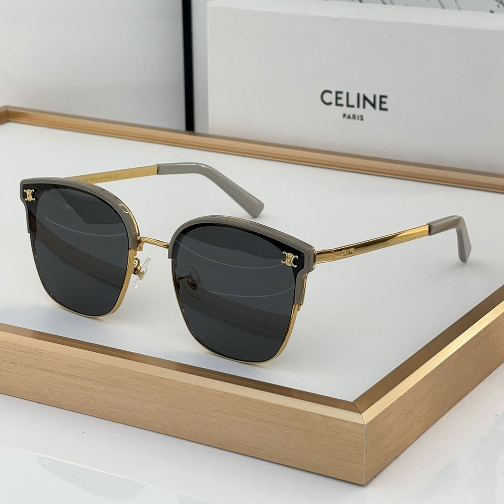 Celine  Metal Front Frame Logo  sunglasses Top quality （Replica）
