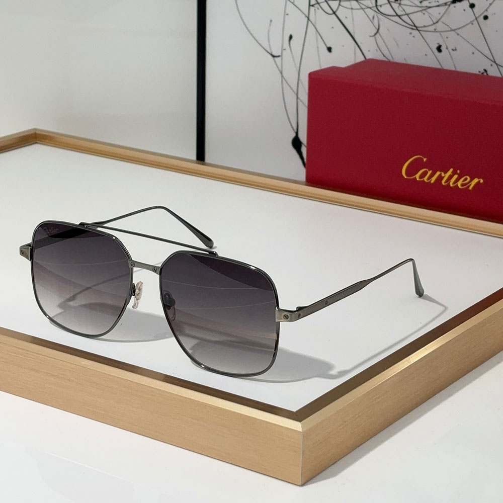 Cartier Slim Metal Frame sunglasses Top quality (Replica)