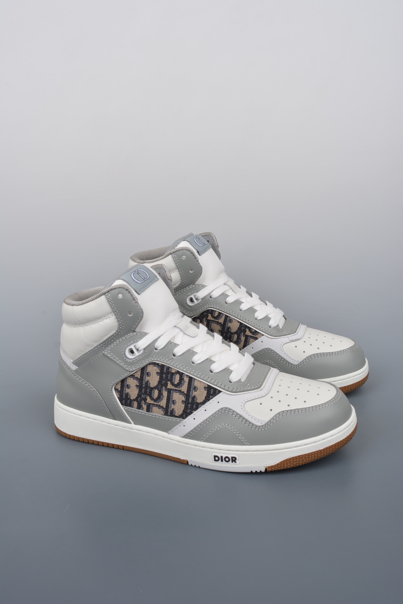 Dior B27 Sneakers High-Top Gray (AAA High Quality Version)