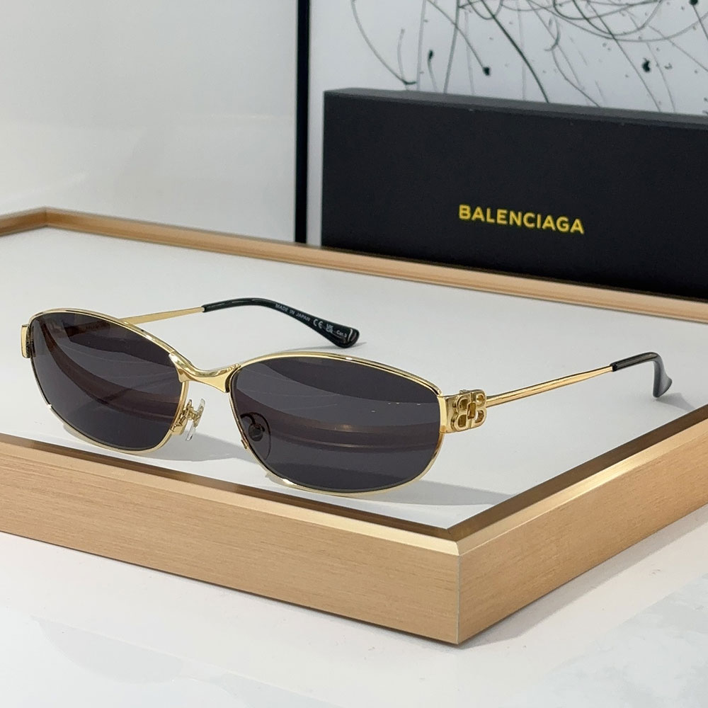 Balenciaga  Metal Mirror leg hollowed Out B Letter Logo   sunglasses Top quality （Replica）