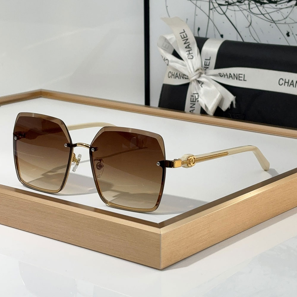 Chanel Fashion half Frame Sunglasses Top quality (Replica)