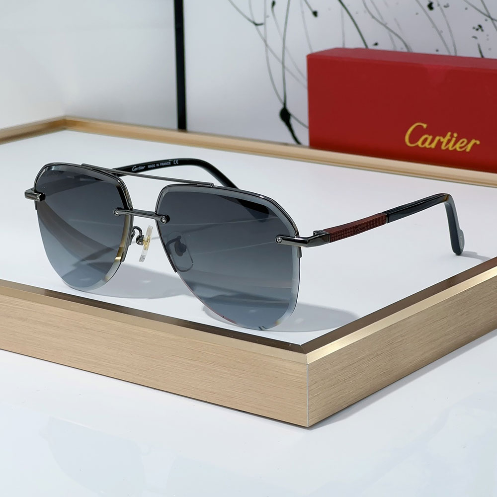 Cartier Color Matching Metal irregularity Sunglasses Top quality （Replica）