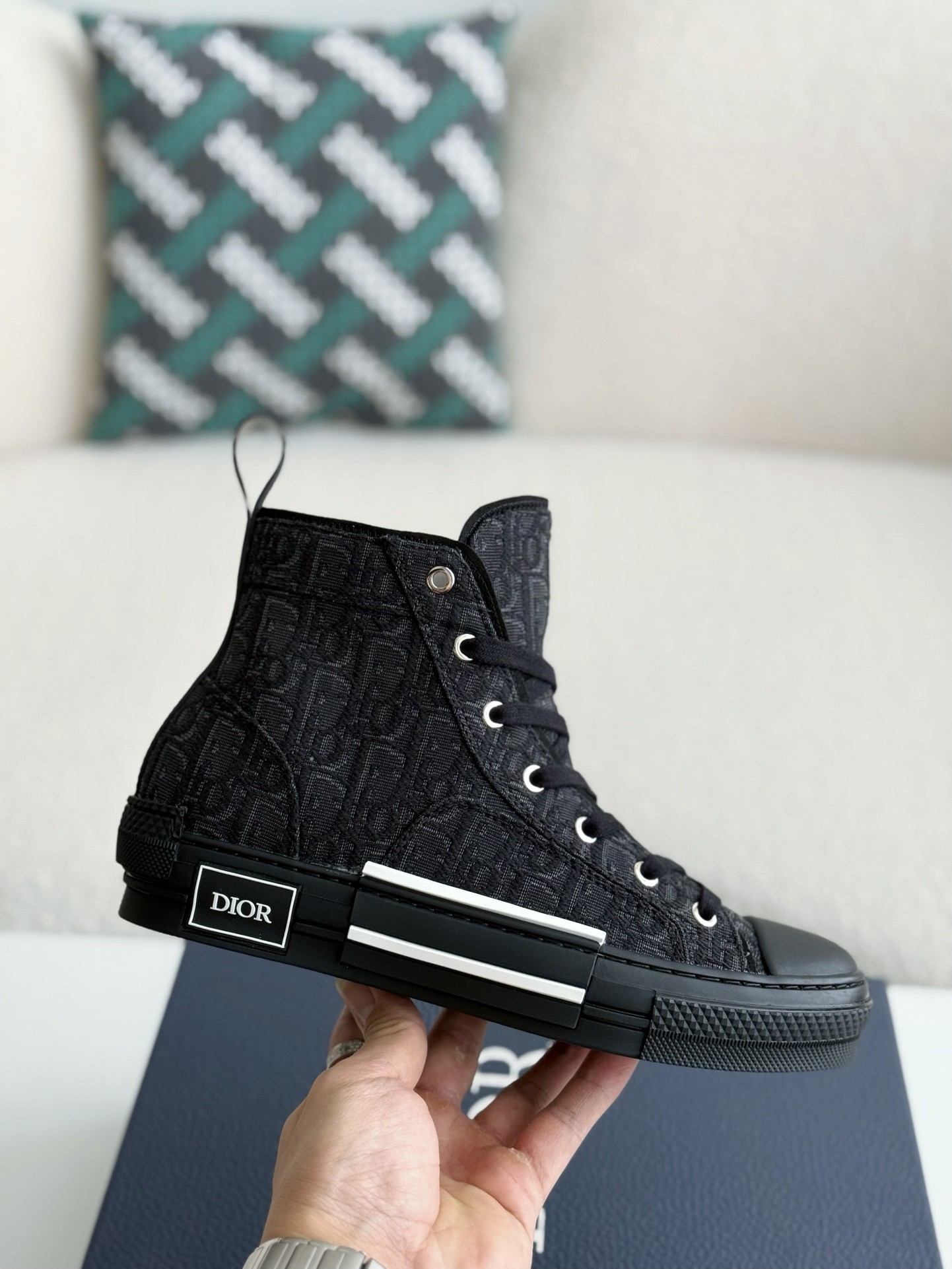 Dior B23 logo print high top sneakers Shoes