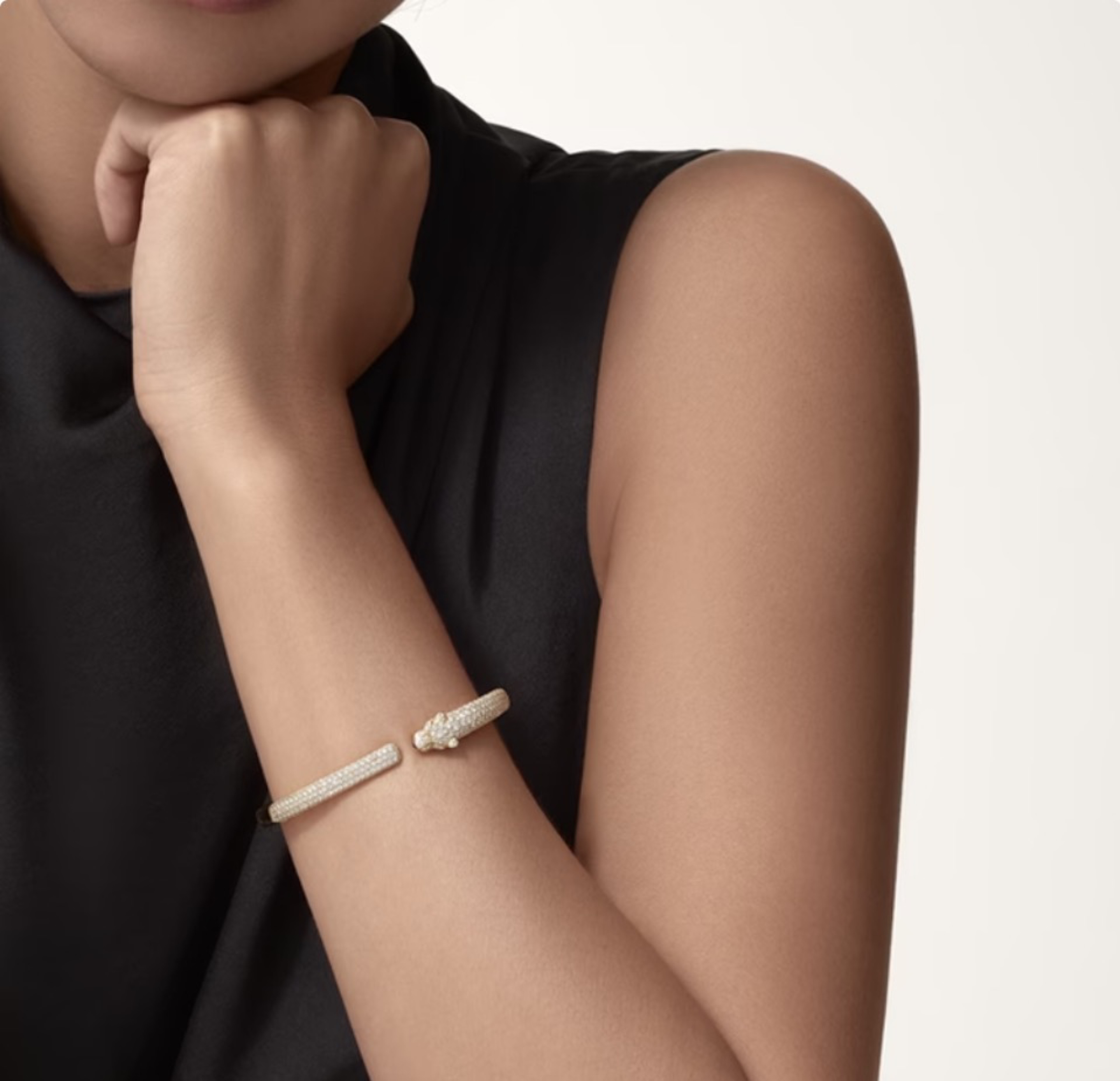 Cartier half diamond bracelet