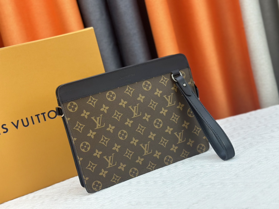 Louis Vuitton Pochette Jour Monogram Eclipse M82080 Clutch Bag Handbag