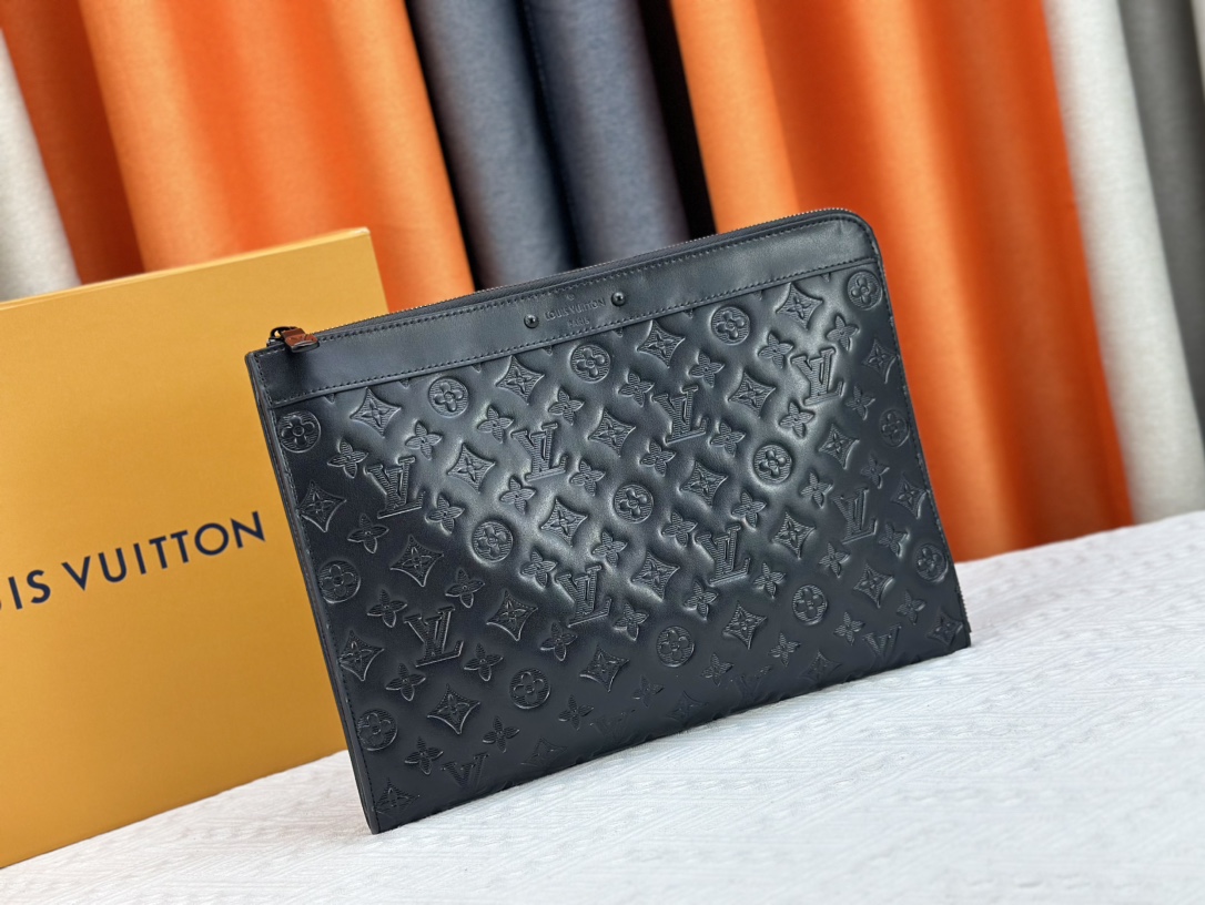 Louis Vuitton Pochette Jour Monogram Eclipse M82080 Clutch Bag Handbag