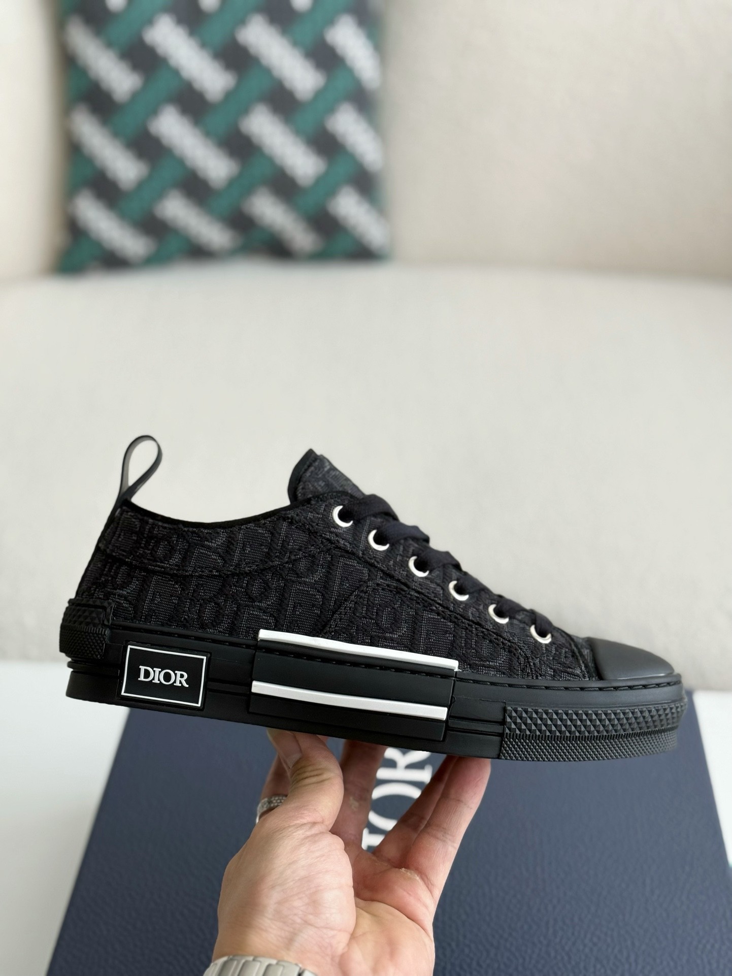 Dior B23 logo print low top sneakers Shoes
