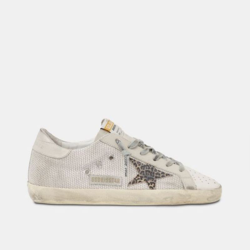 Golden Goose GGDB Super-Star sneakers in mesh with leopard-print star