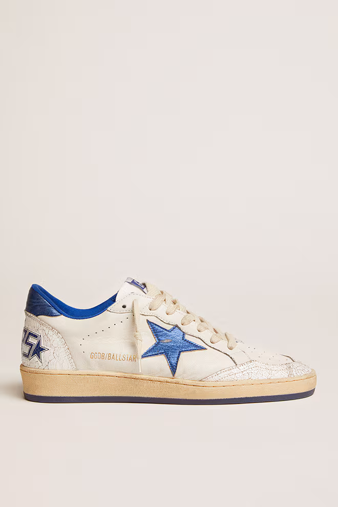 Golden Goose GGDB Ball Star with suede star and metallic leather heel tab