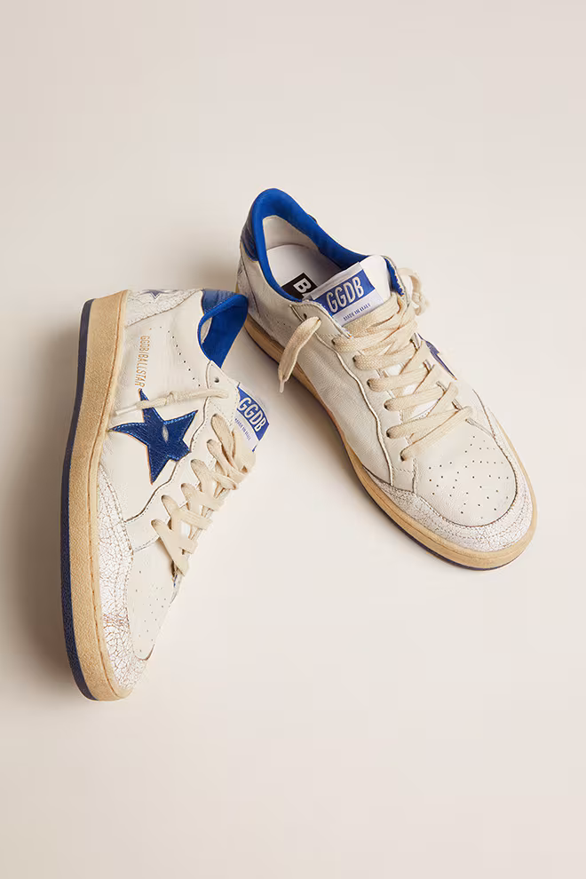 Golden Goose GGDB Ball Star with suede star and metallic leather heel tab