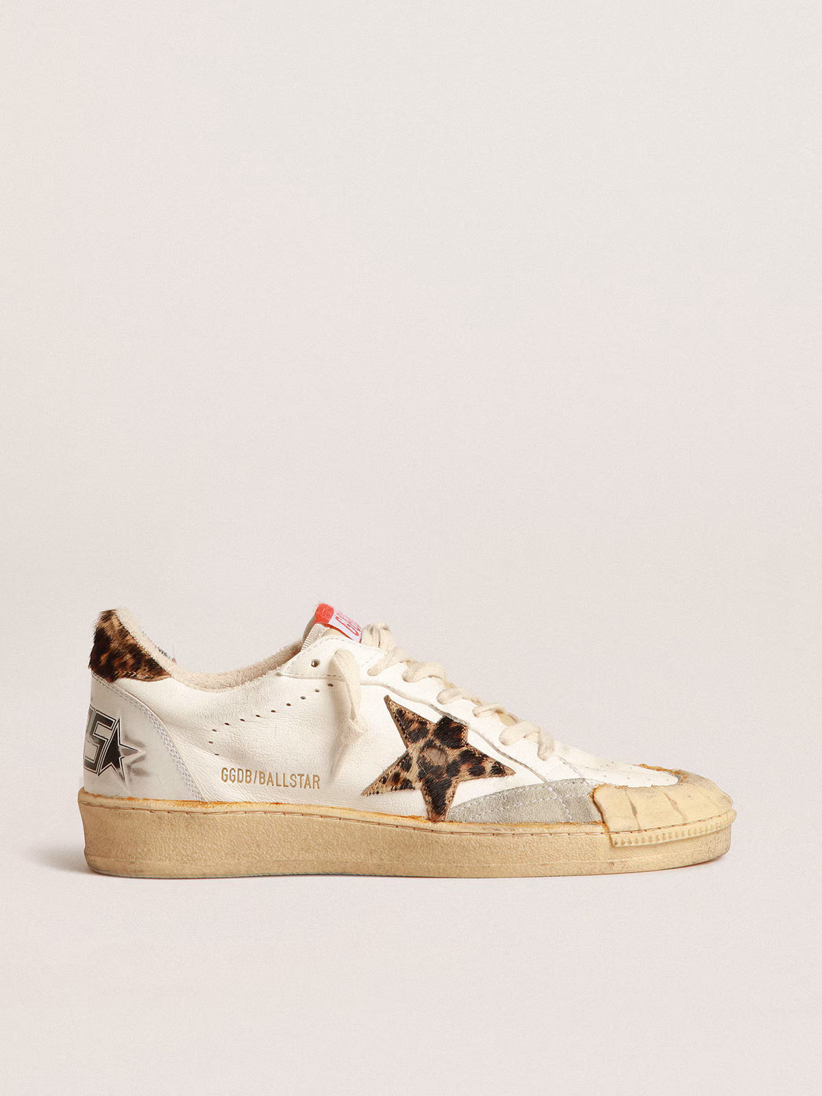 Golden Goose GGDB Ball Star in nappa with leopard-print pony skin star and heel tab