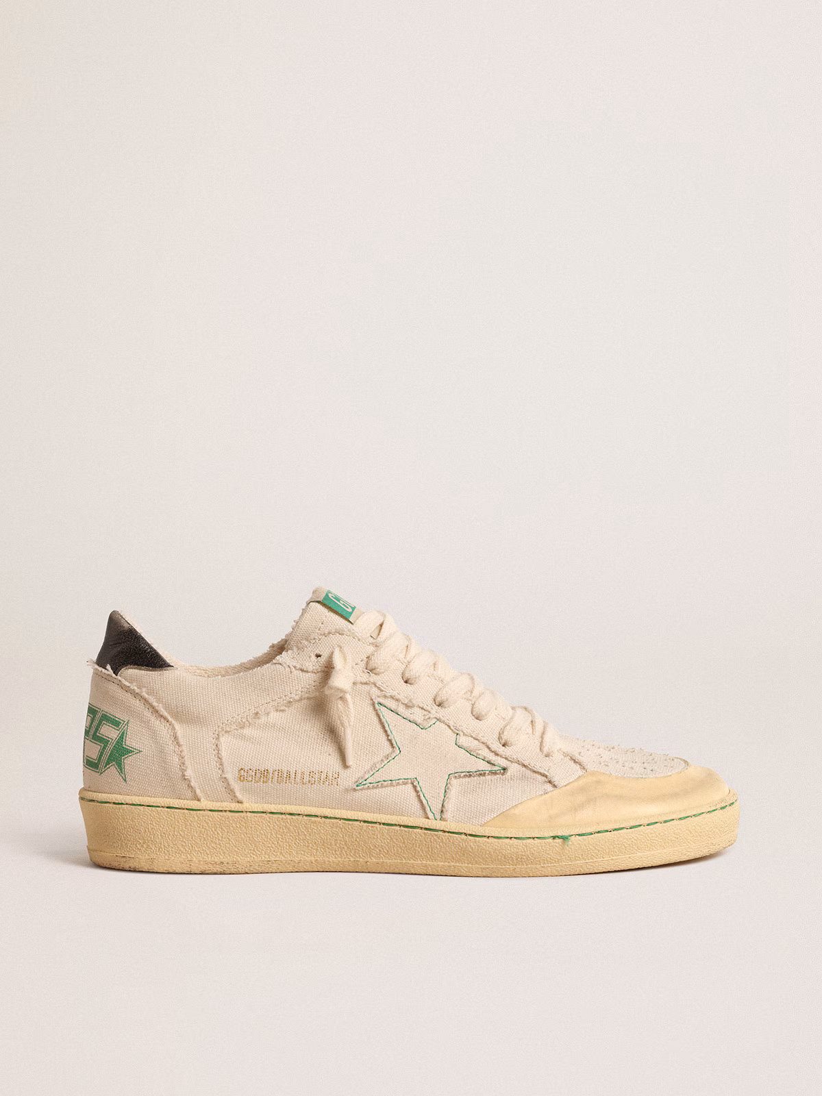Golden Goose GGDB Ball Star LTD with vanilla canvas star and leather heel tab