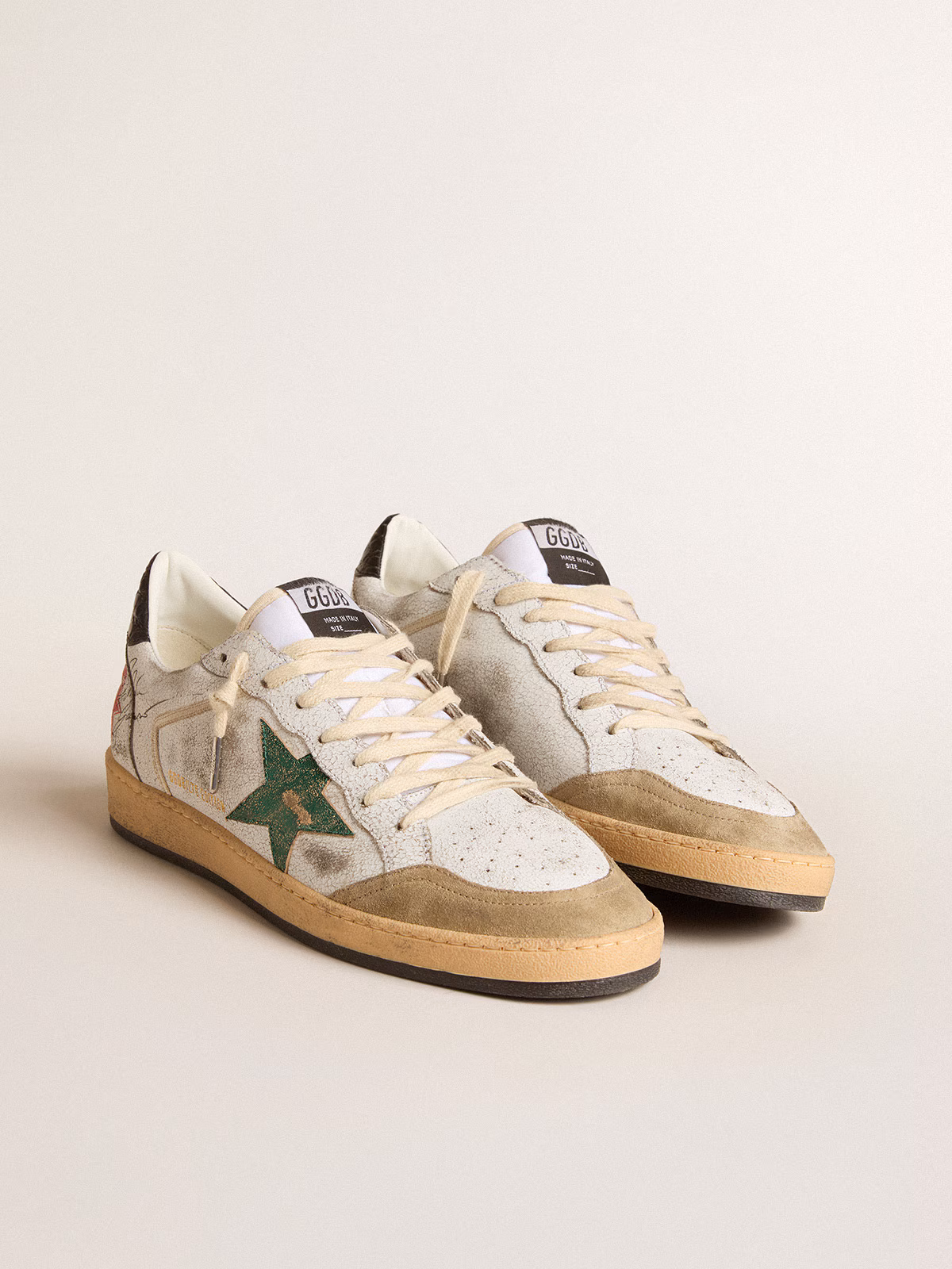 Golden Goose GGDB Ball Star LTD with metallic leather star and gray leather heel tab