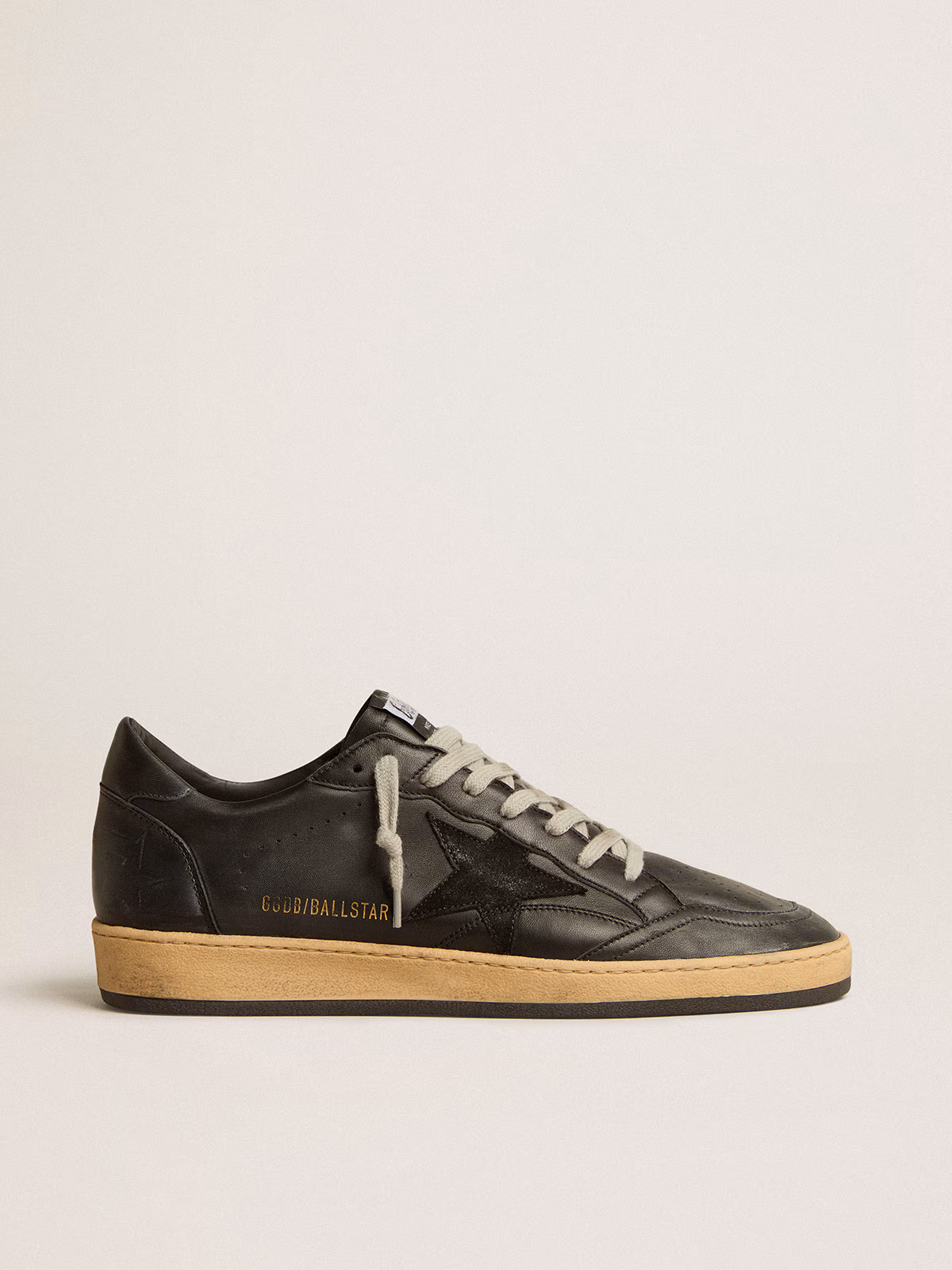 Golden Goose GGDB Ball Star in black nappa with suede star and black nappa heel tab
