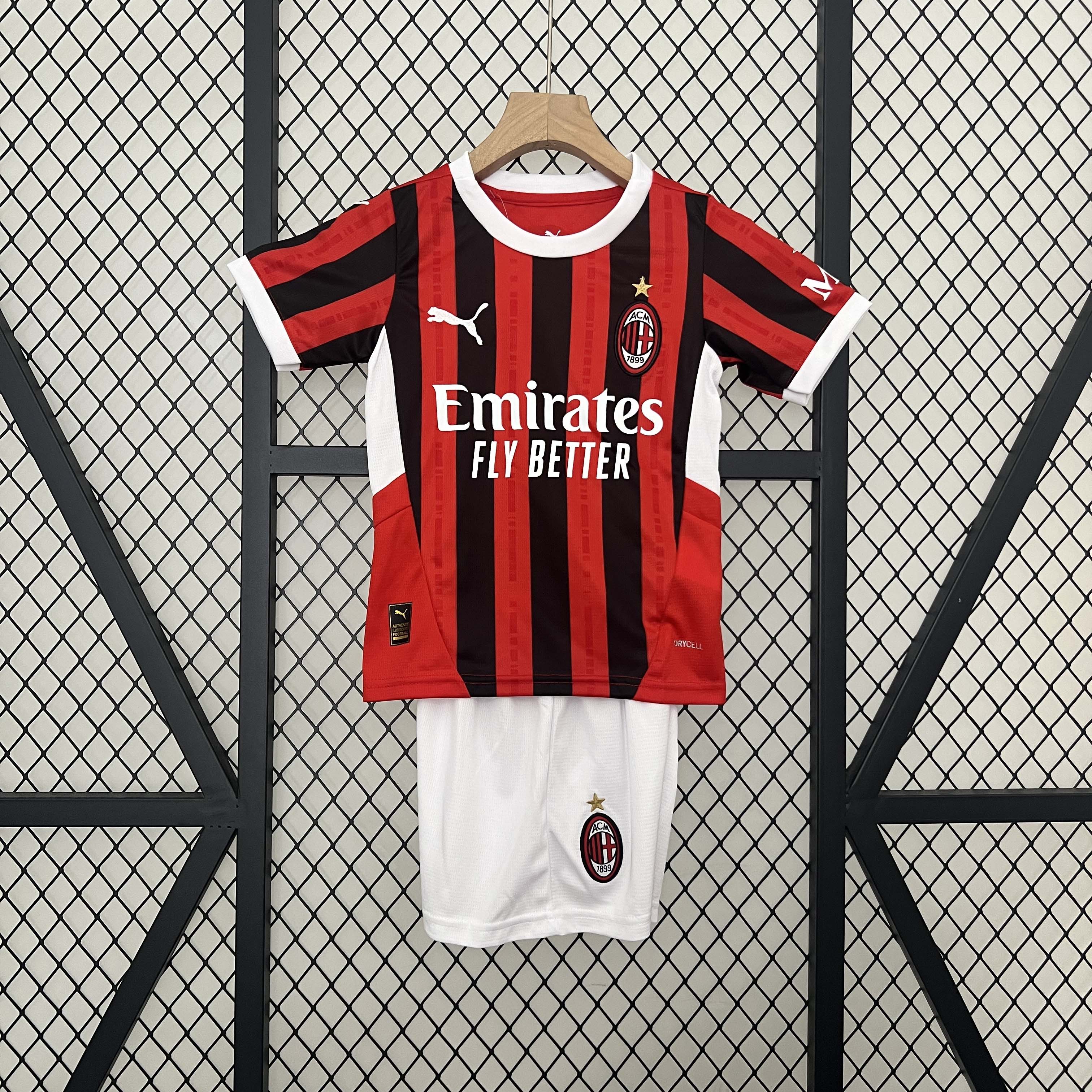 2024/2025 AC Milan Home Football Shirt 1:1 Thai Quality Kids Size