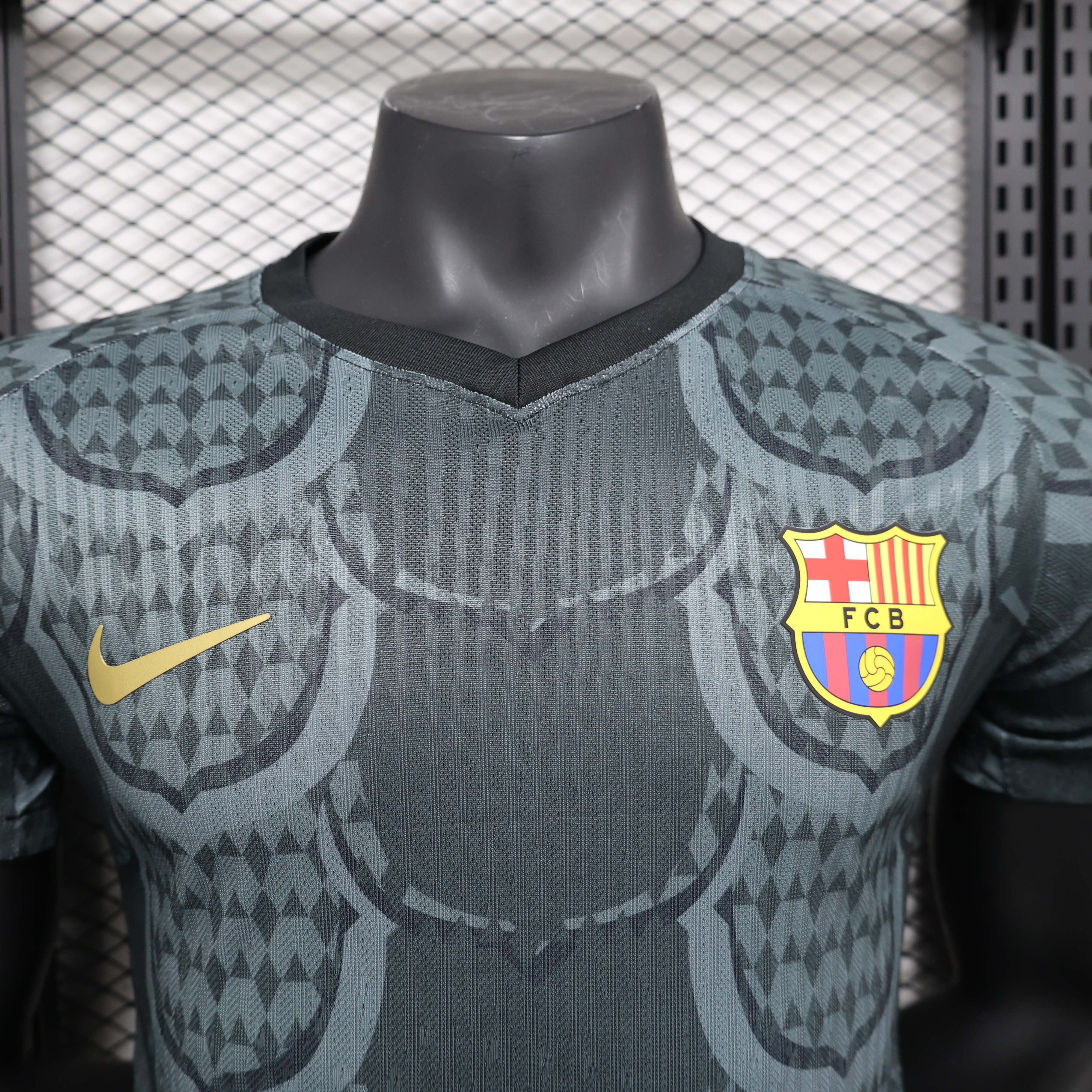 2024/2025 Player Version Barcelona Special Edition Black and grey Football Shirt 1:1 Thai Quality