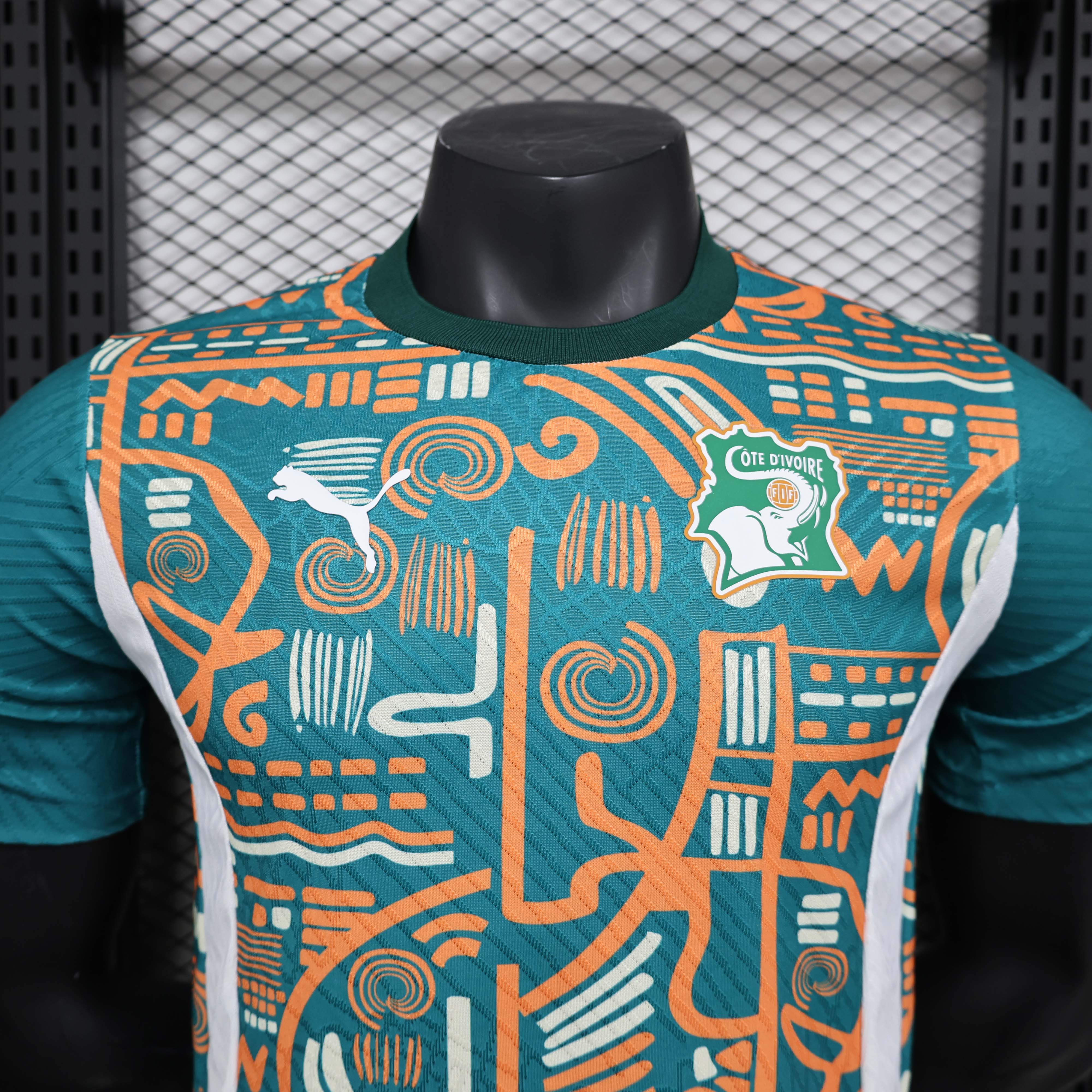 2024/2025 Player Version C?te d'Ivoire National Team Training Wear Football Shirt 1:1 Thai Quality