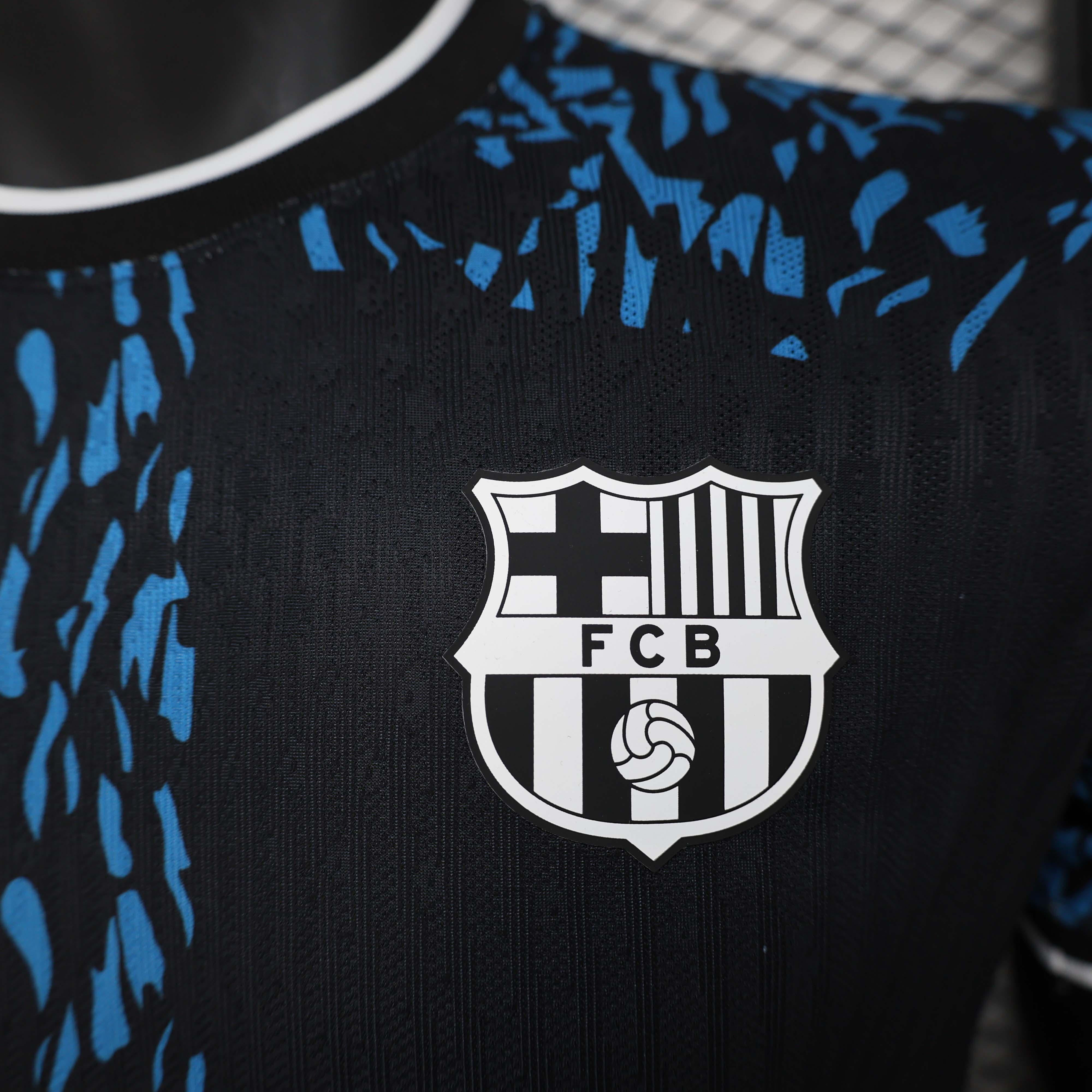 2024/2025 Player Version Barcelona Special Edition Black and Blue Football Shirt 1:1 Thai Quality
