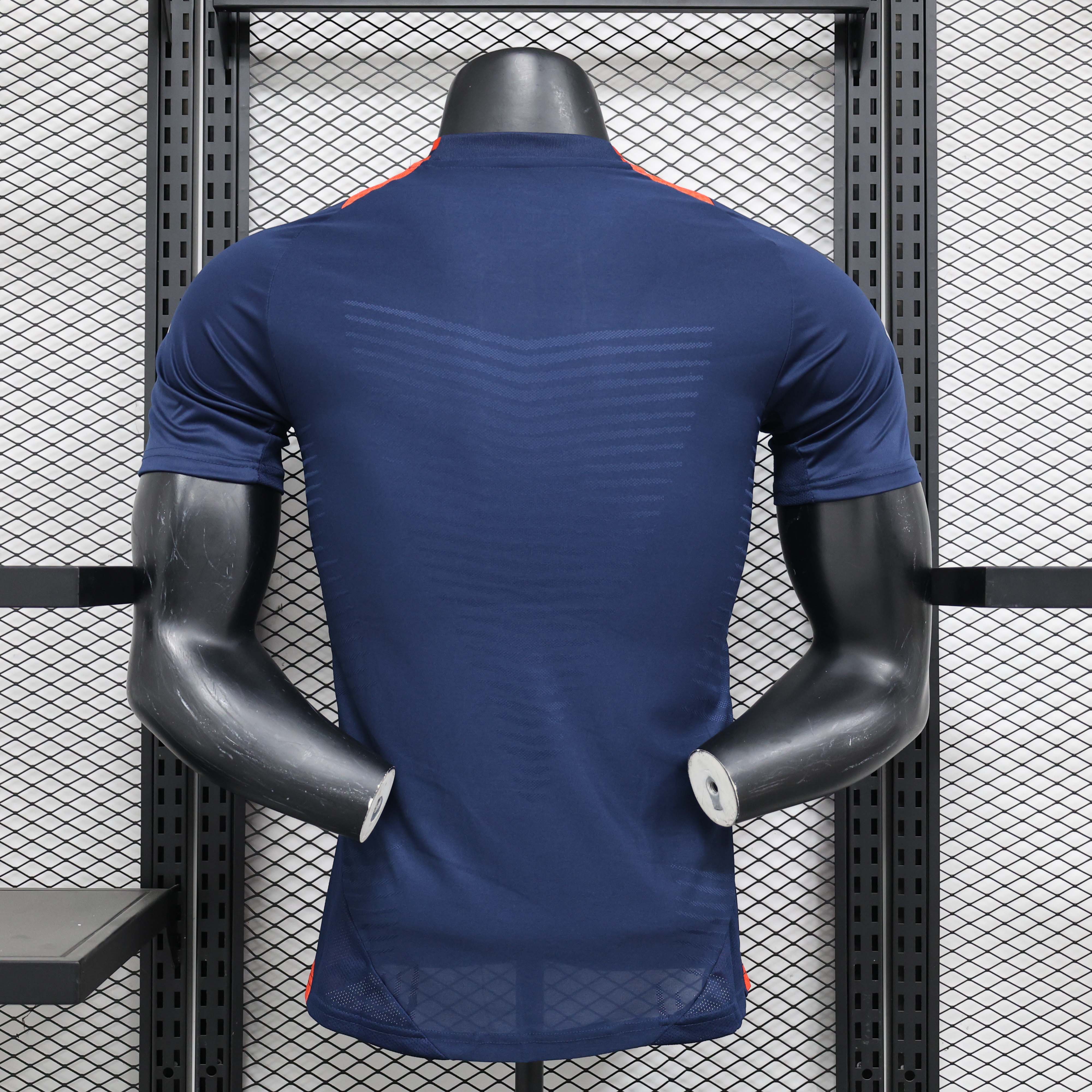 2024/2025 Player Version Manchester United Pre-race suit Navy blue Football Shirt 1:1 Thai Quality