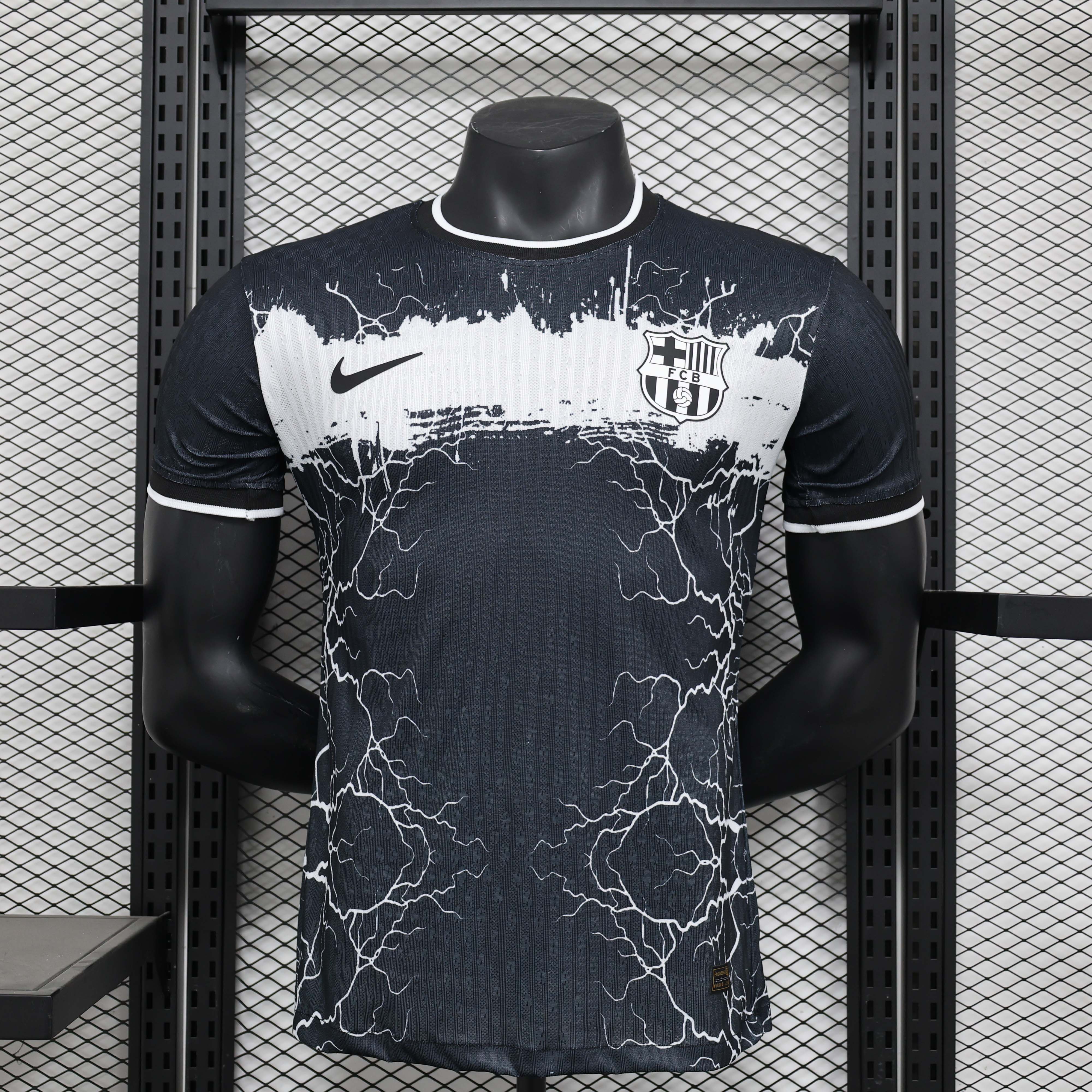 2024/2025 Player Version Barcelona Special Edition Black and White Football Shirt 1:1 Thai Quality