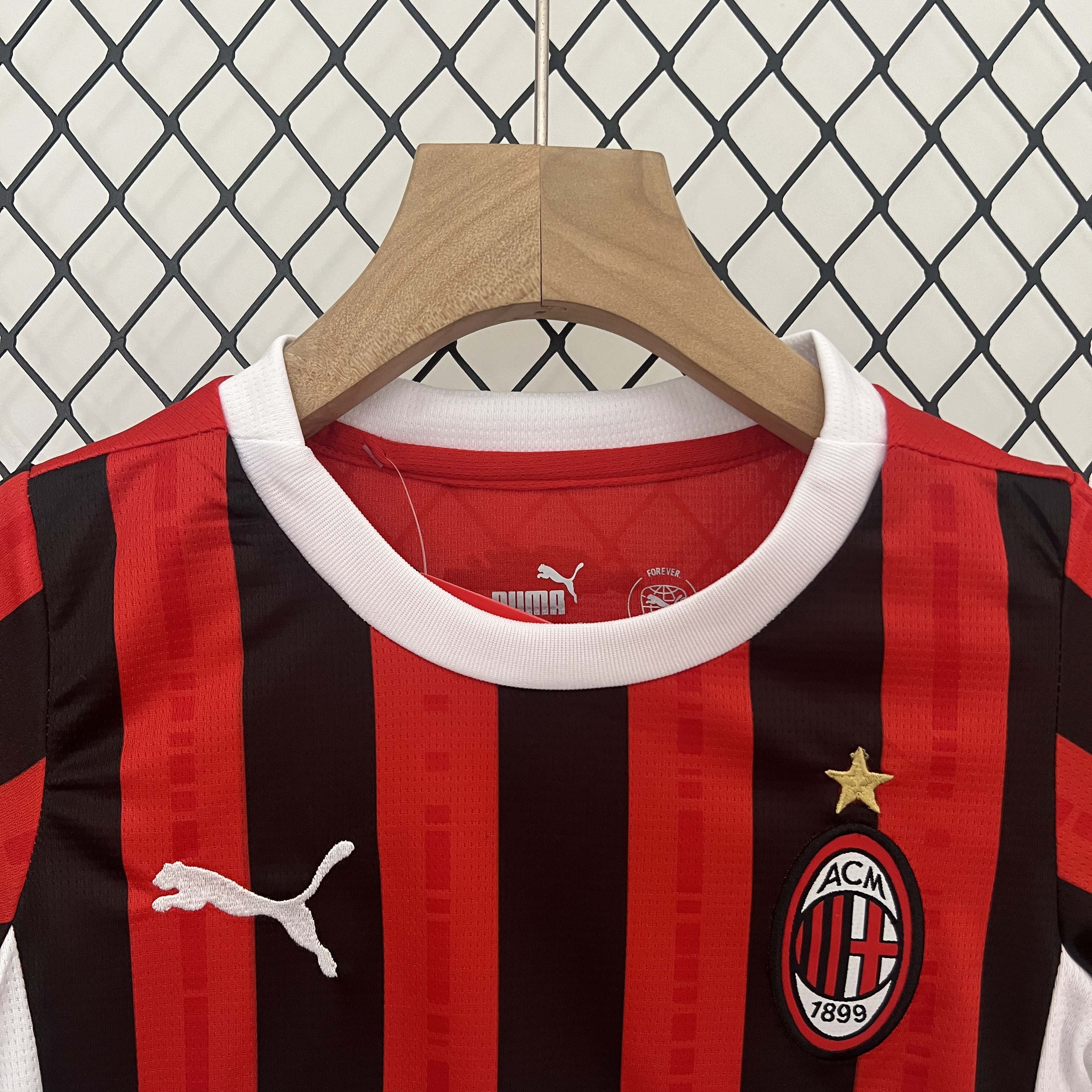 2024/2025 AC Milan Home Football Shirt 1:1 Thai Quality Kids Size