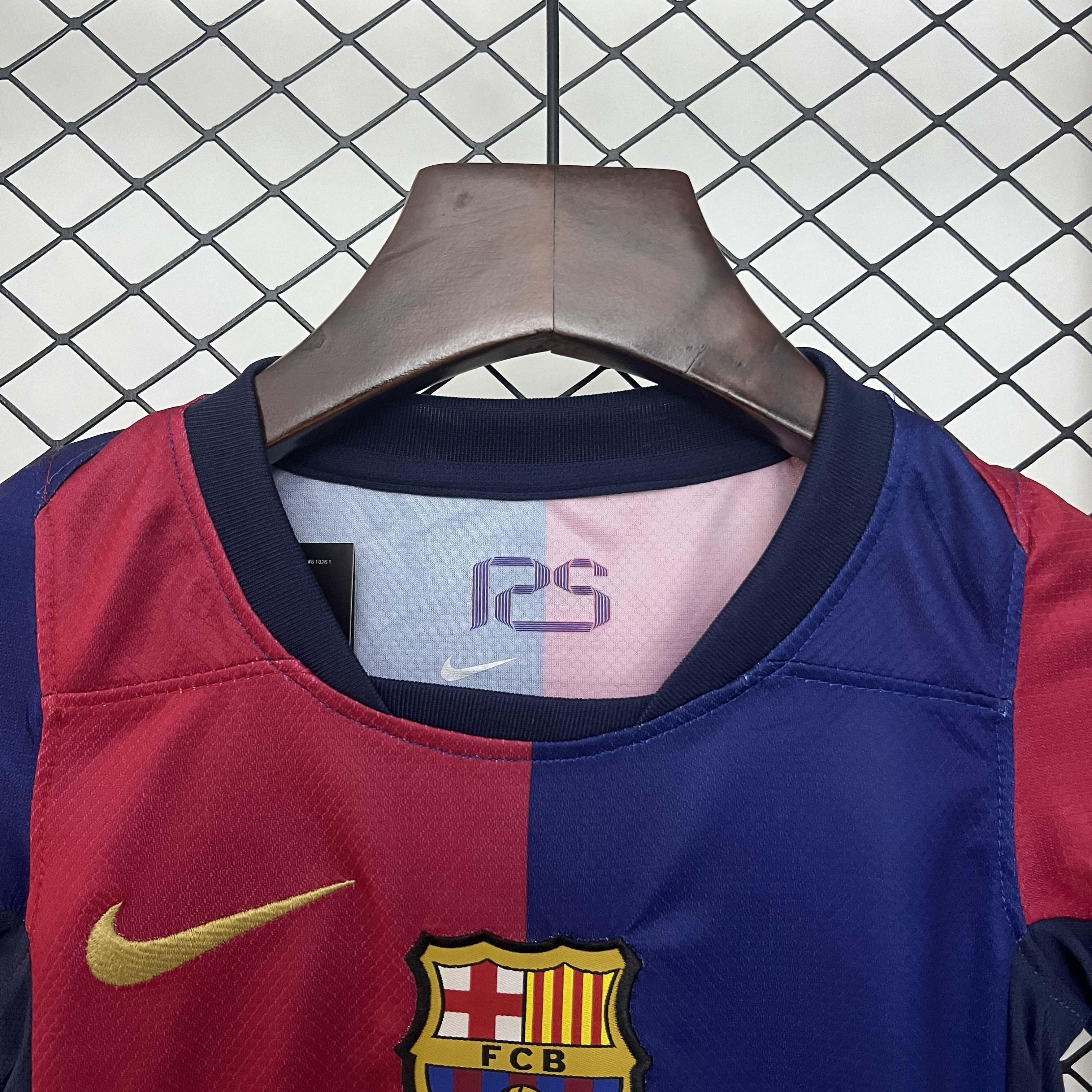 2024/2025 Barcelona Home Football Shirt 1:1 Thai Quality Kids Size