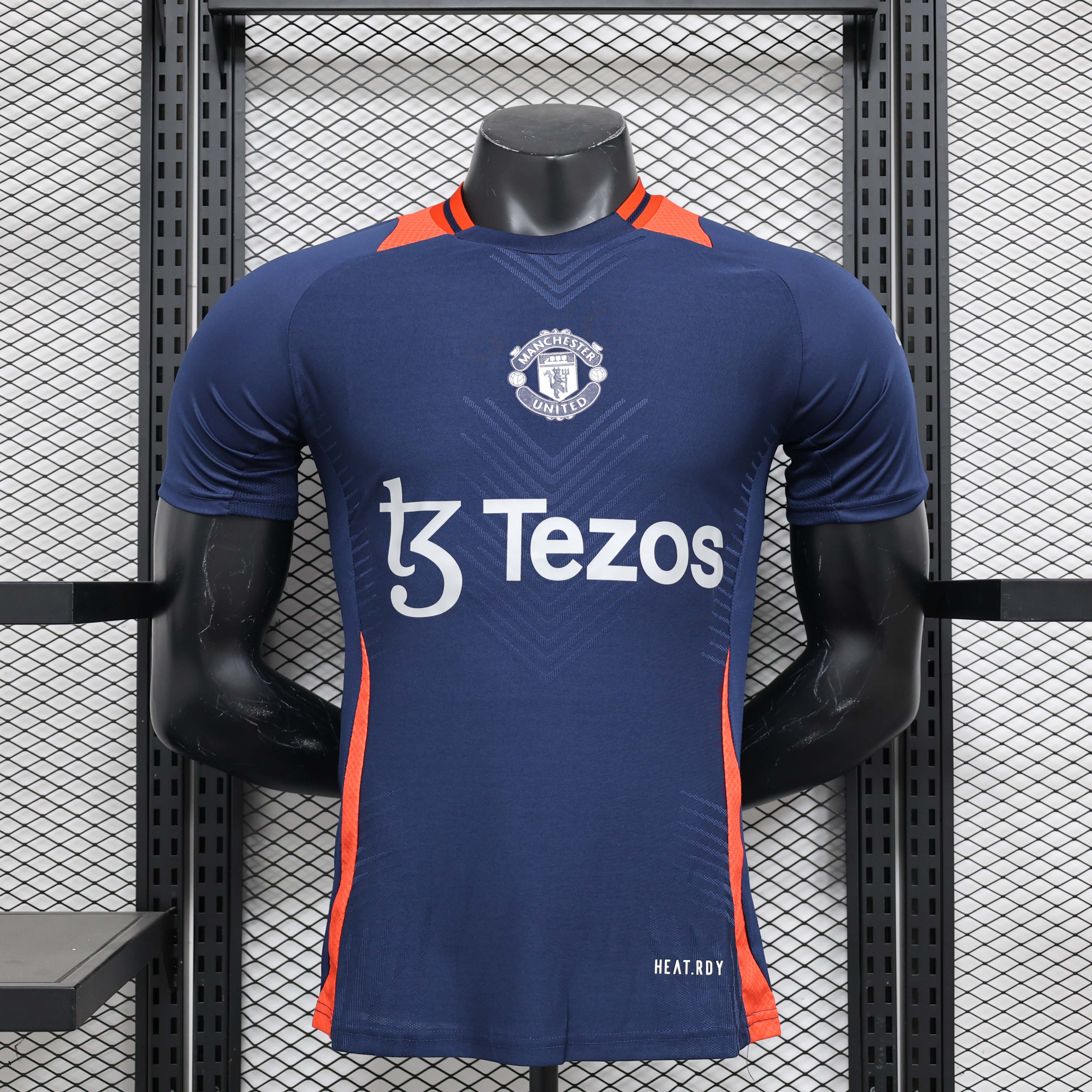 2024/2025 Player Version Manchester United Pre-race suit Navy blue Football Shirt 1:1 Thai Quality