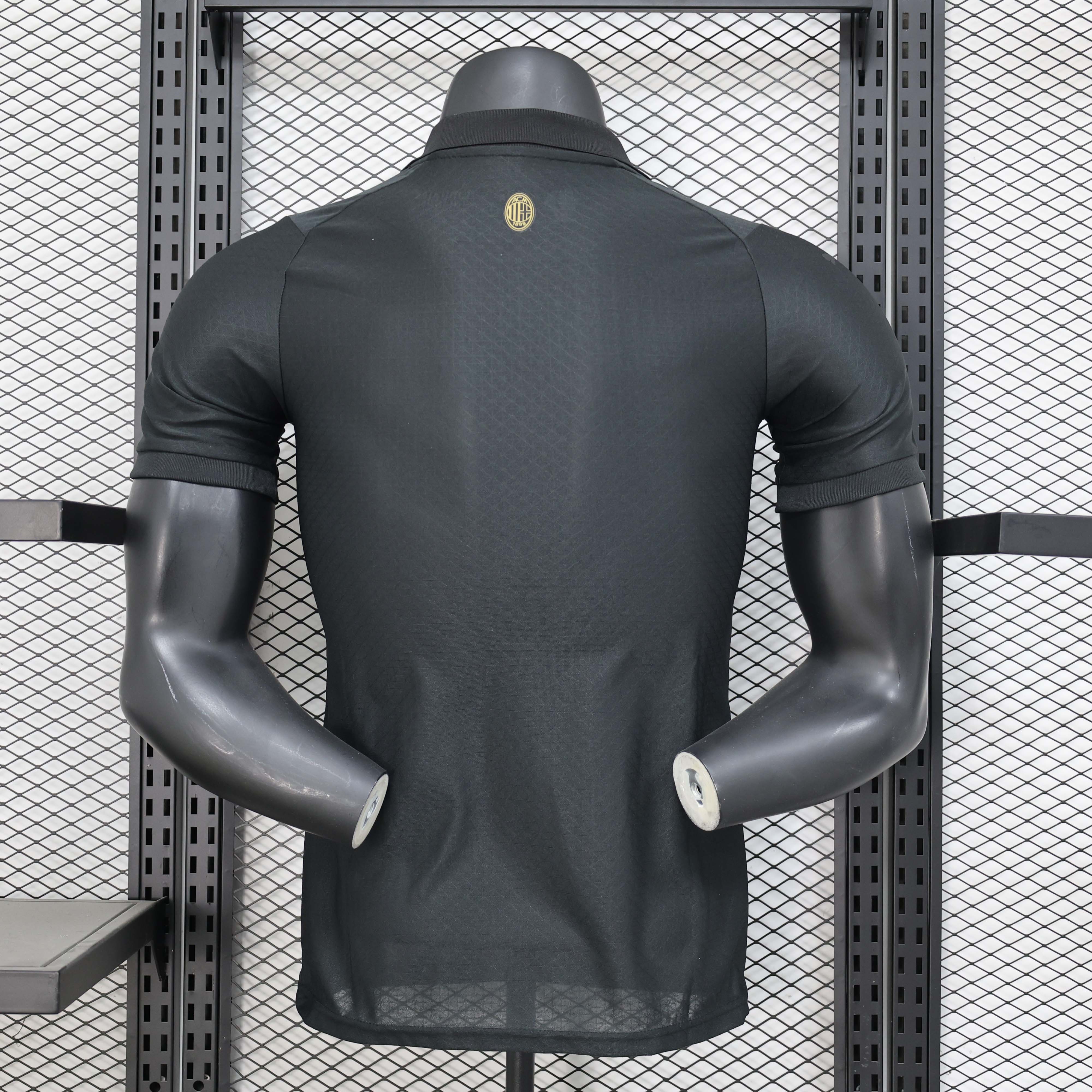 2024/2025 Player Version AC Milan 125th Anniversary Black Soccer Jersey 1:1 Thai Quality
