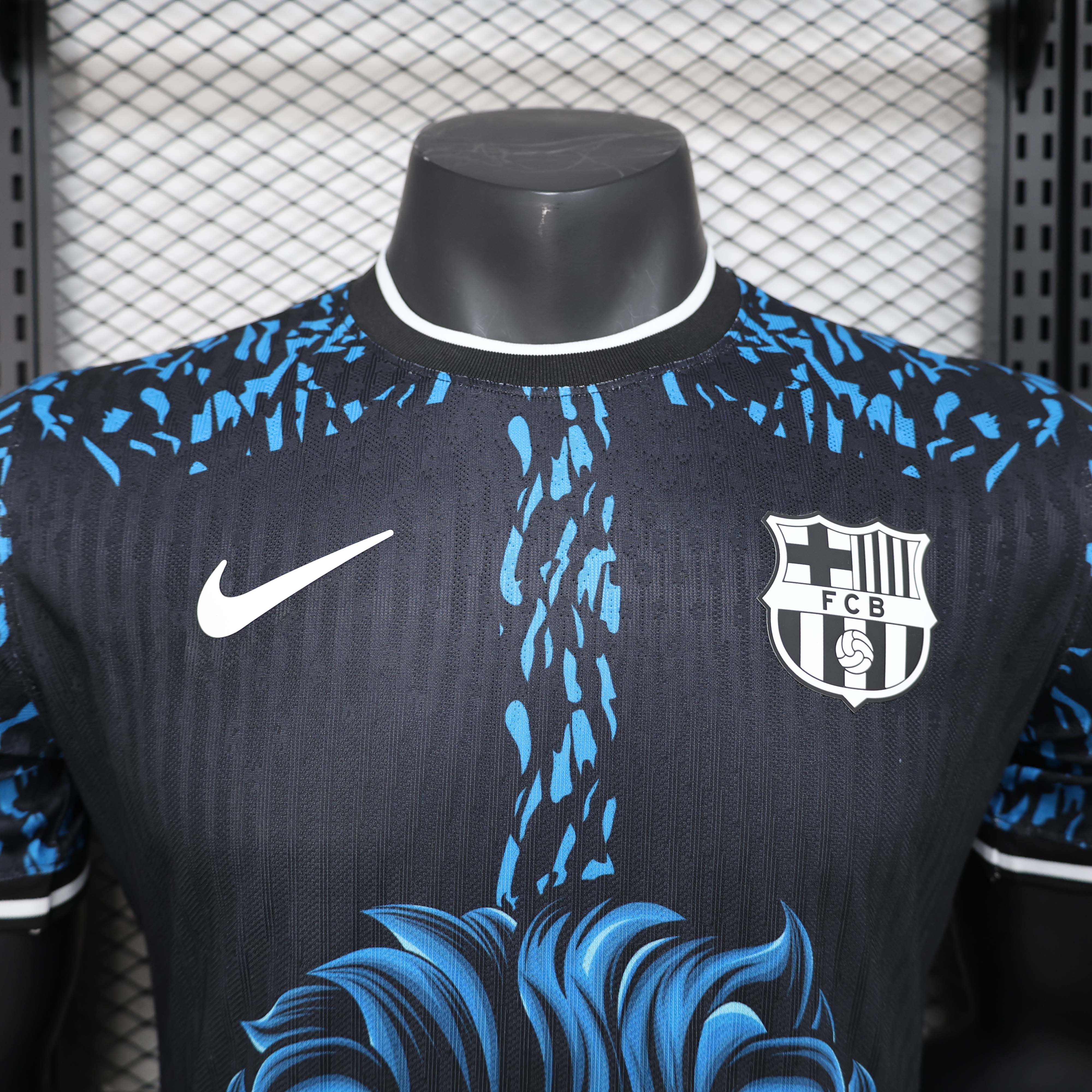 2024/2025 Player Version Barcelona Special Edition Black and Blue Football Shirt 1:1 Thai Quality