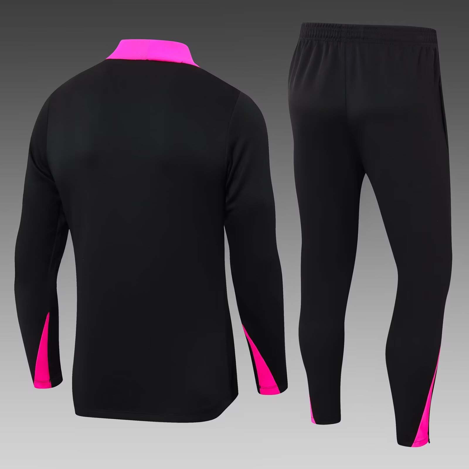 2024/2025 Chelsea Half-Pull Training Suit Black Football Shirt 1:1 Thai Quality Set