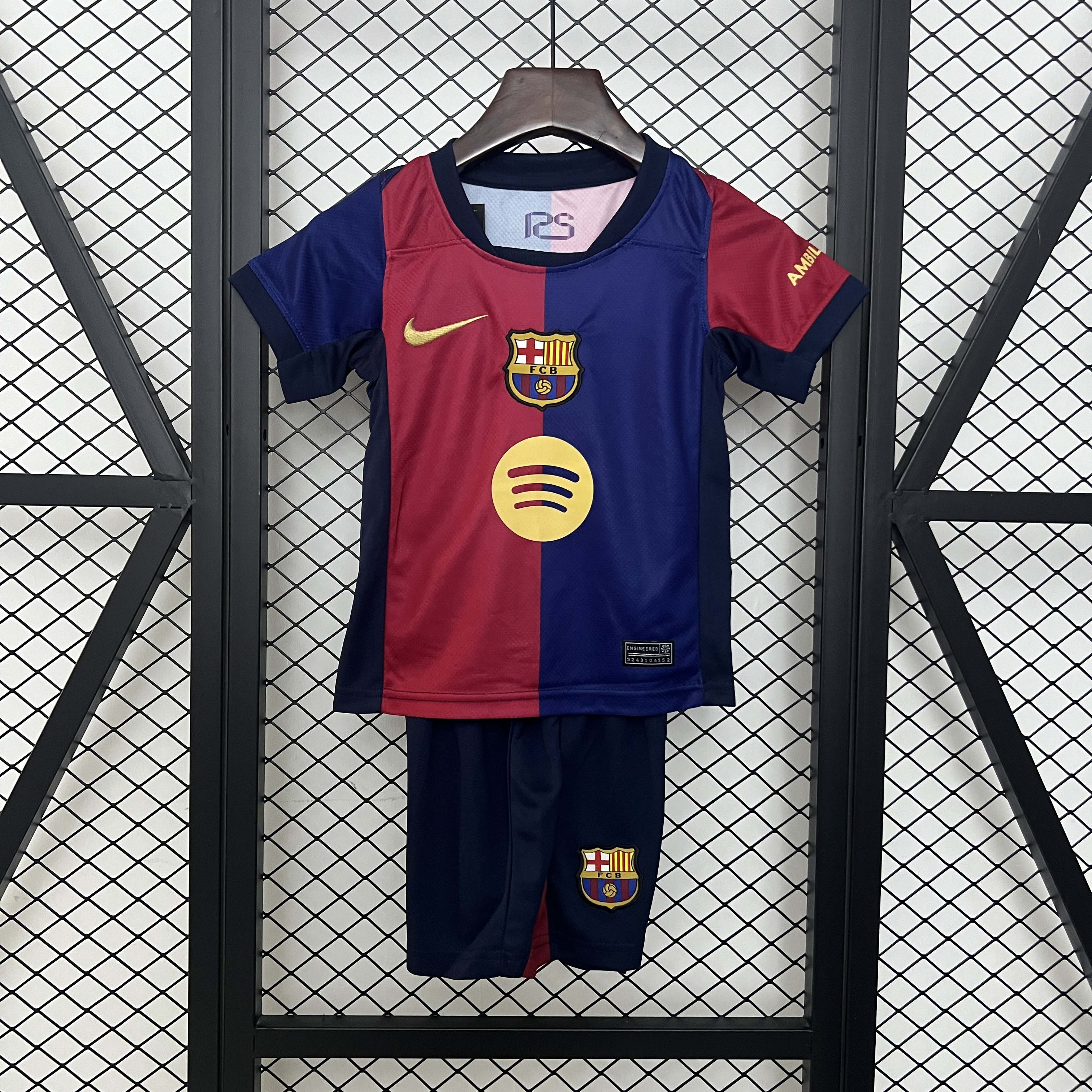 2024/2025 Barcelona Home Football Shirt 1:1 Thai Quality Kids Size