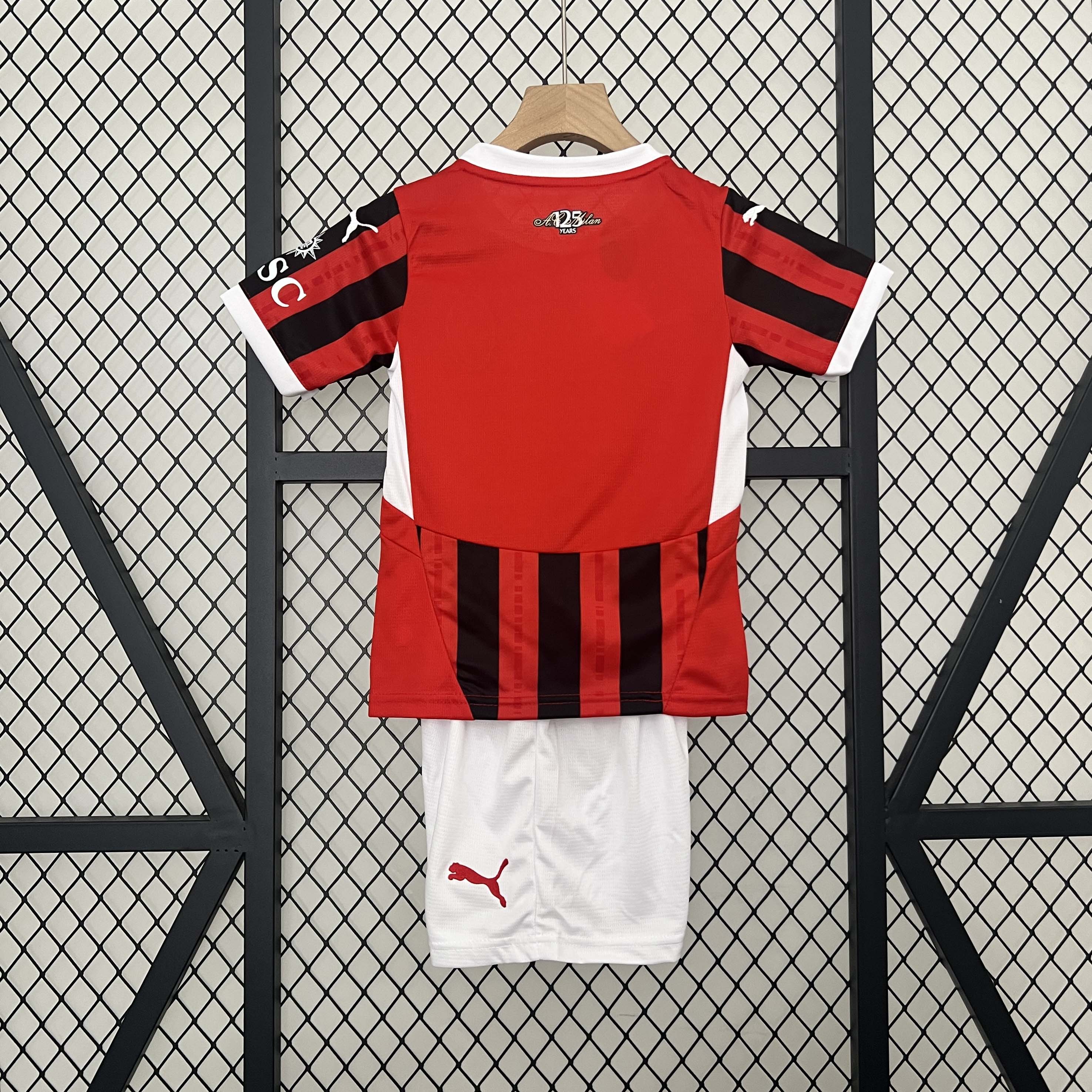 2024/2025 AC Milan Home Football Shirt 1:1 Thai Quality Kids Size