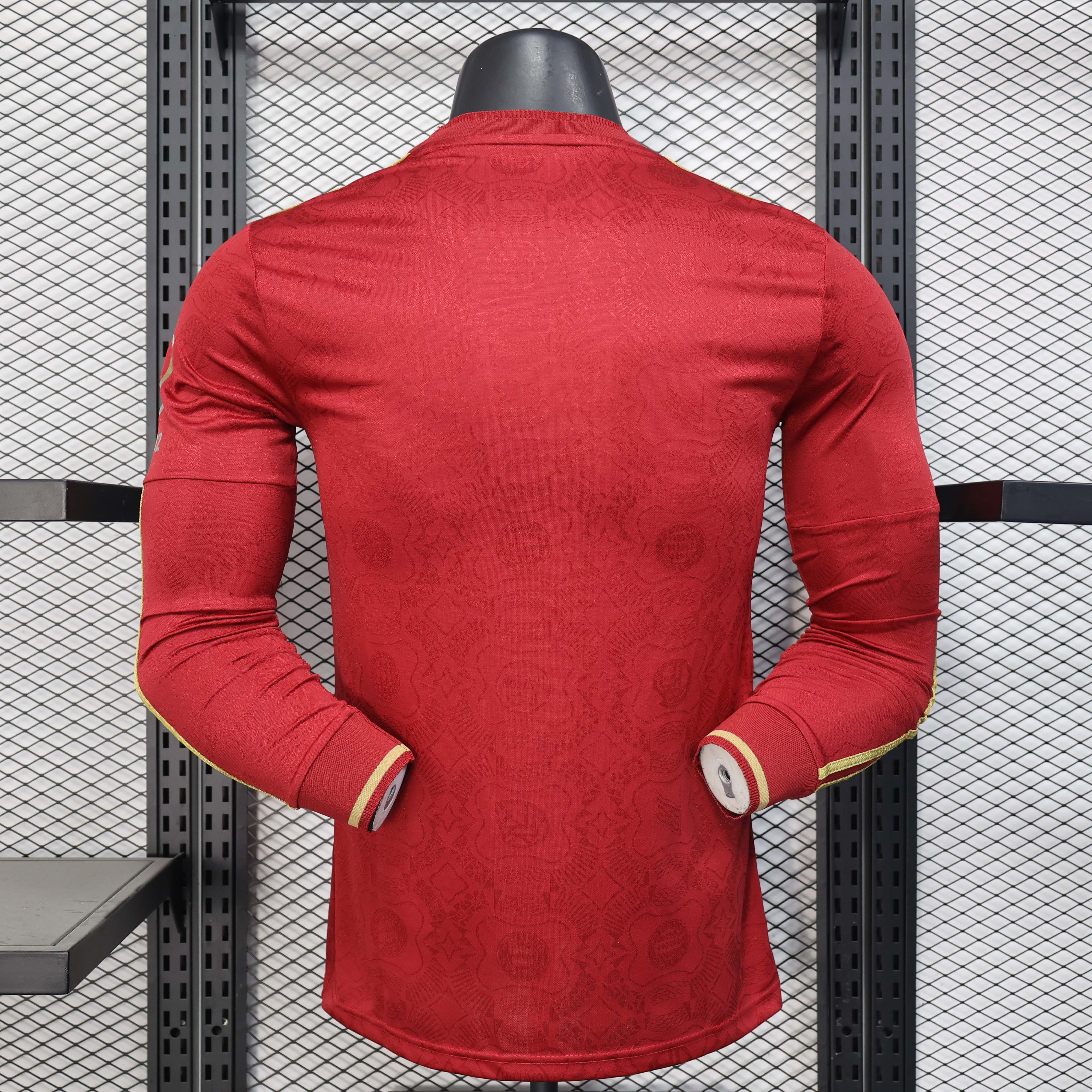 2024/2025 Player Version Long Sleeve Bayern Munich 125th Anniversary Edition Football Shirt 1:1 Thai Quality