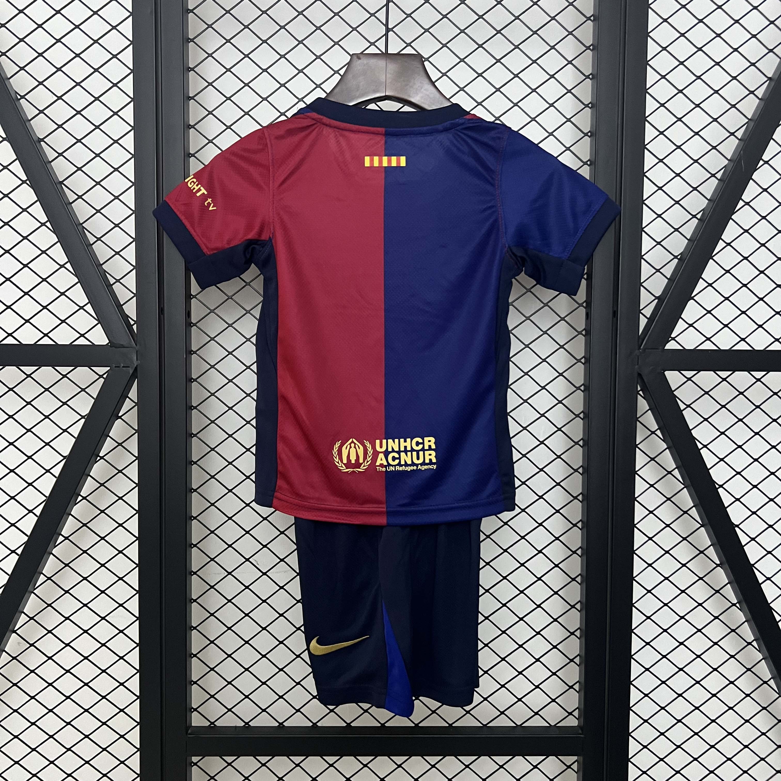 2024/2025 Barcelona Home Football Shirt 1:1 Thai Quality Kids Size