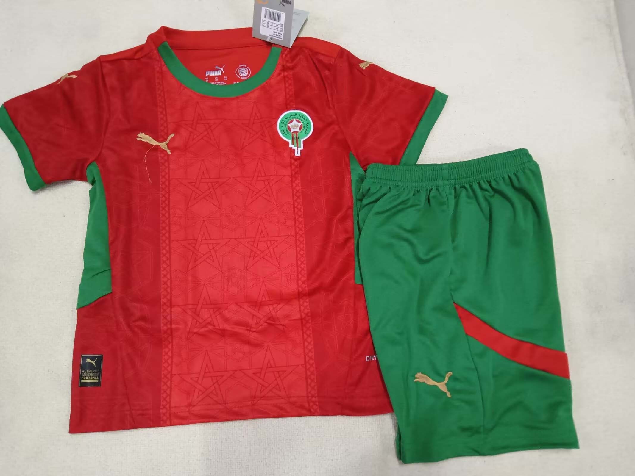 2024/2025 Morocco National Team Home Football Shirt 1:1 Thai Quality Kids Size