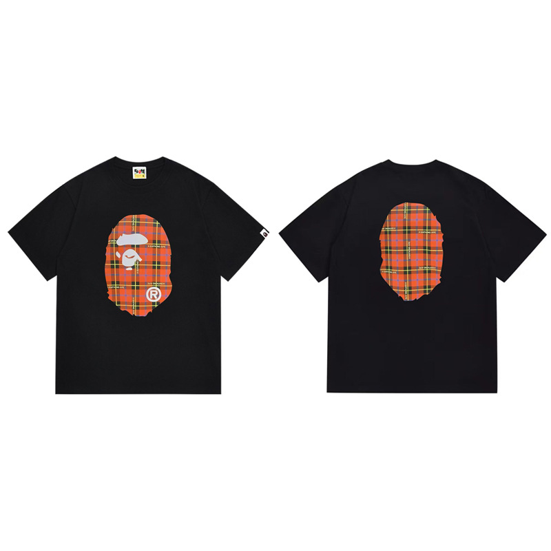 28270607 Checkered Graffiti Dazzle Ape Head Print Tee 28 colors