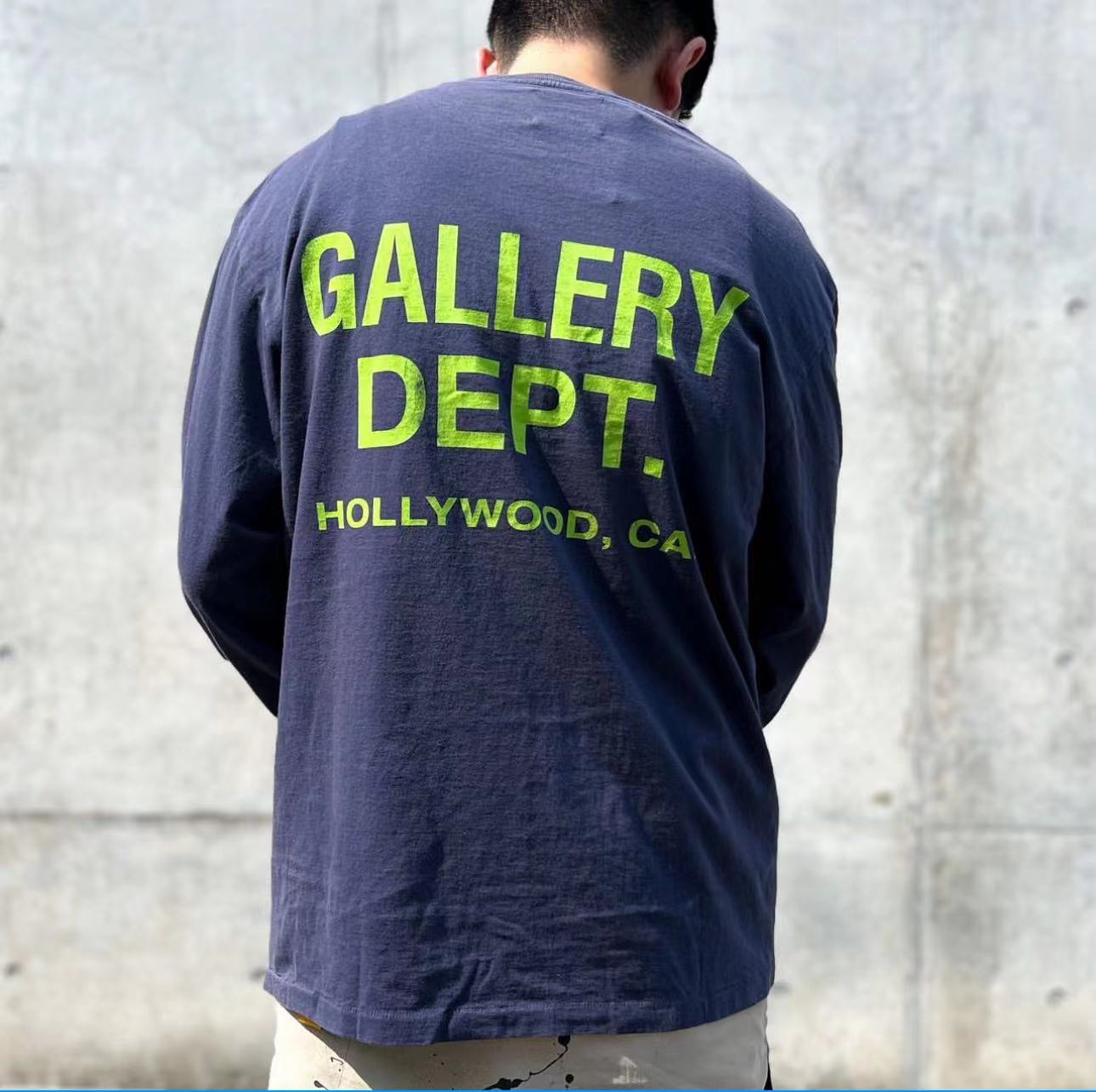 1:1 quality version Washed Letter Long Sleeve tee