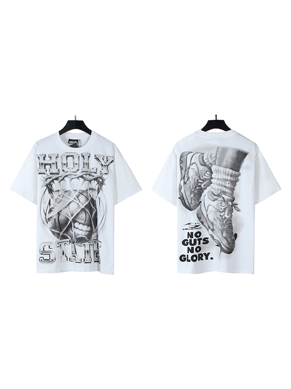 28228169 Abstract Basketball Frame Sneakers Stacked Socks Printed Tee