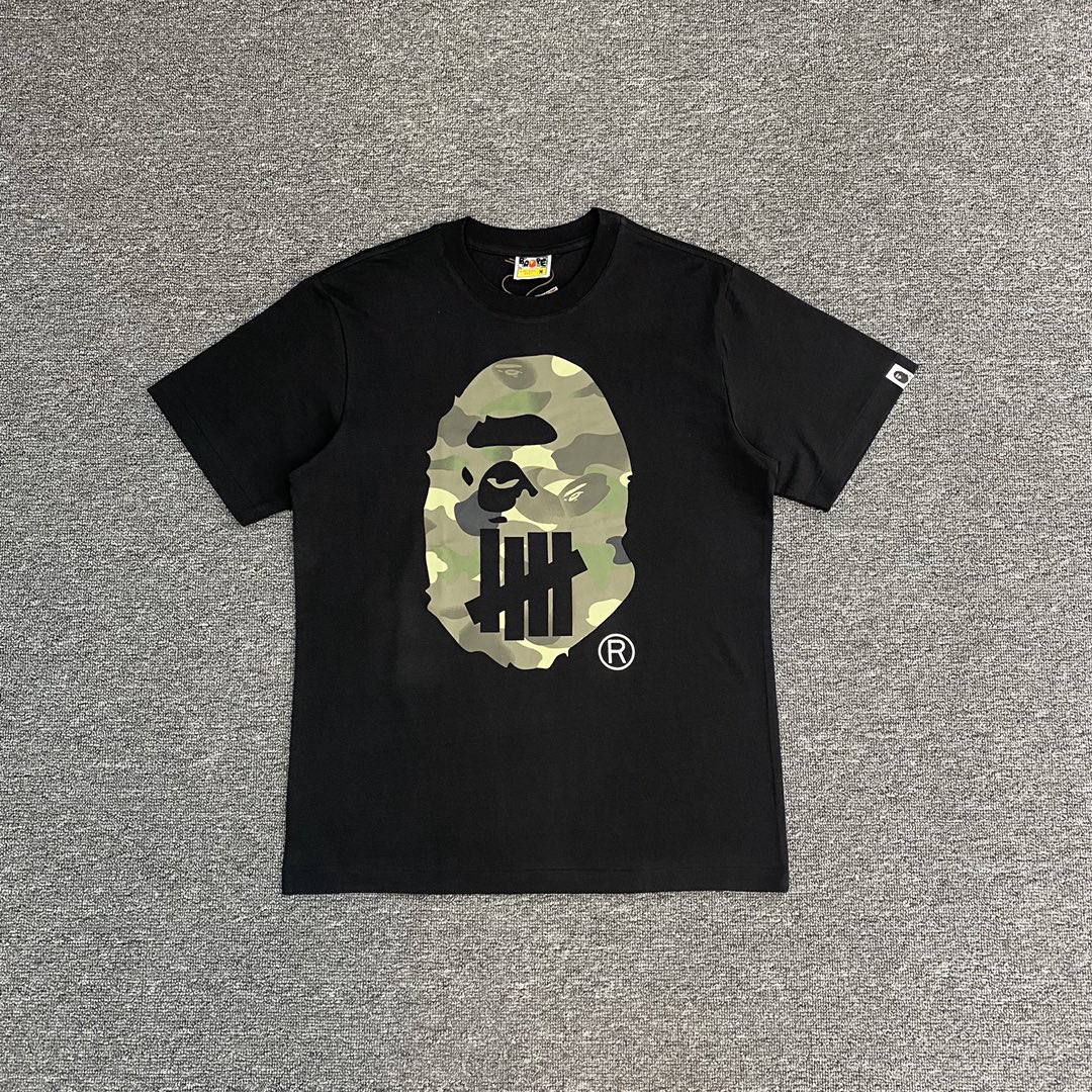 1:1 quality version Five stripes with green camouflage big ape Tee 2 colors
