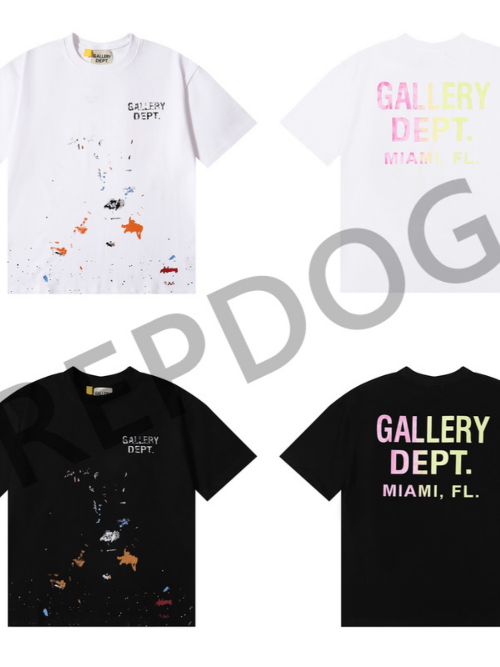 Colorful Splash Ink Gradient Letter tee