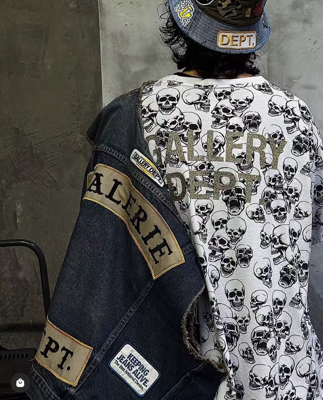 1:1 quality version 28354988 Full-print skull print Tee