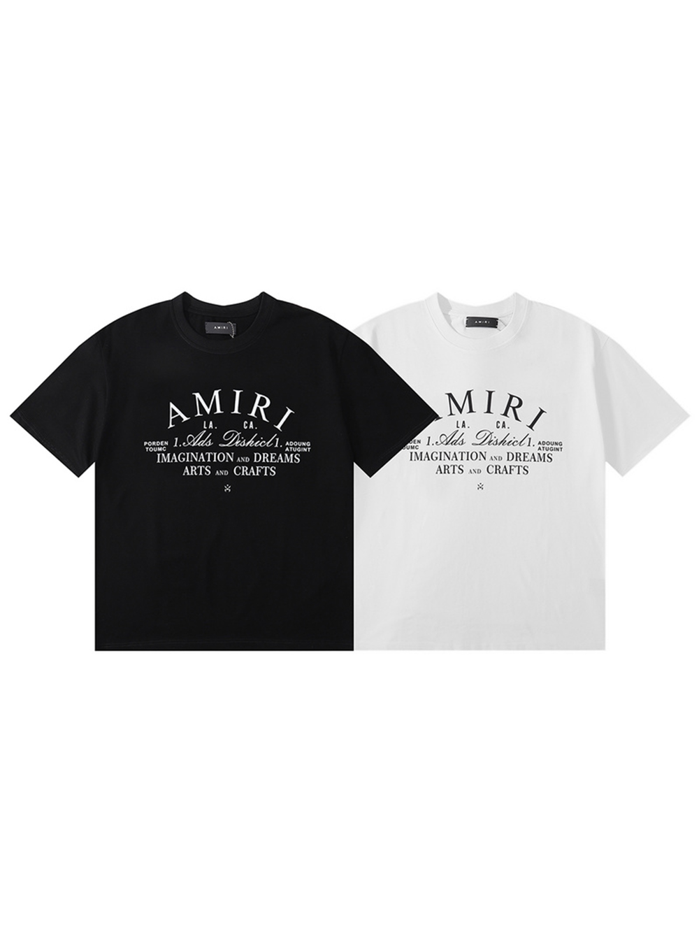 Chest monogrammed round neck Tee 2 colors