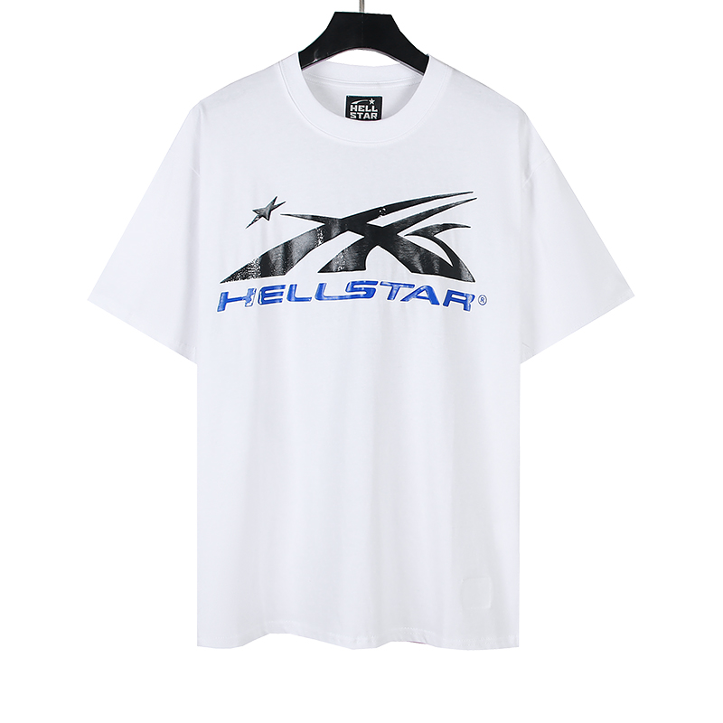 Blue logo rubber print Tee
