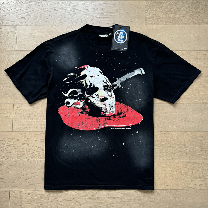 Skull Blood Park White Ink Dot Washed Version Tee